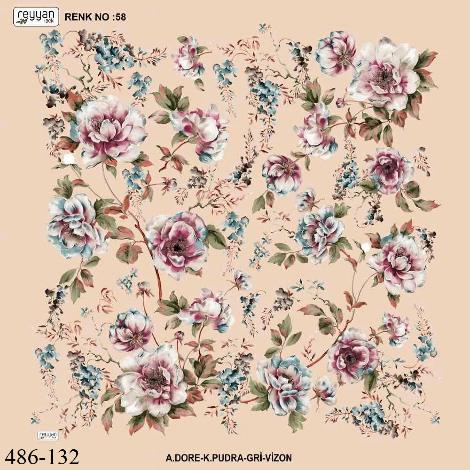 Reyyan İpek Desenli Oyalık Yazma 486-132