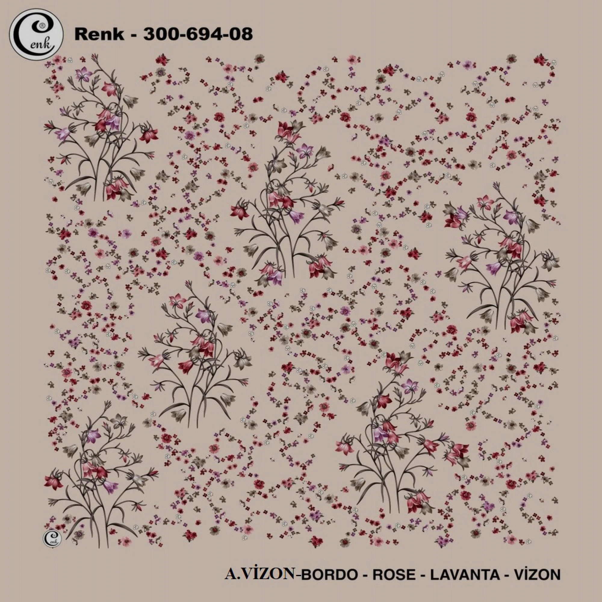 Cenk Desenli Oyalık Yazma 694-08