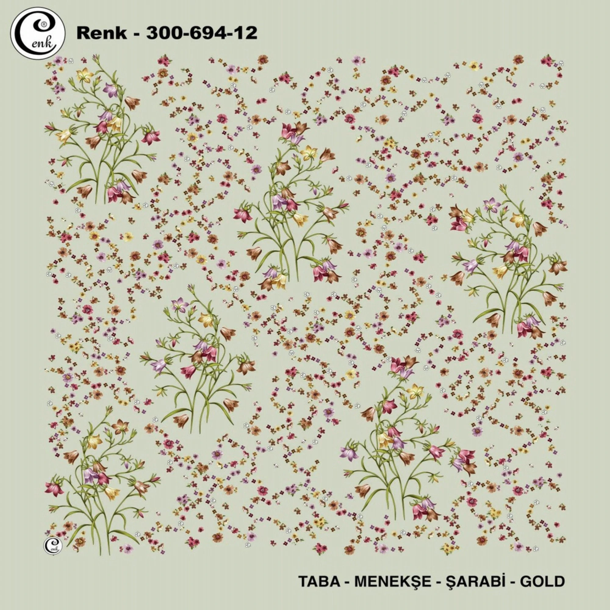 Cenk Desenli Oyalık Yazma 694-12