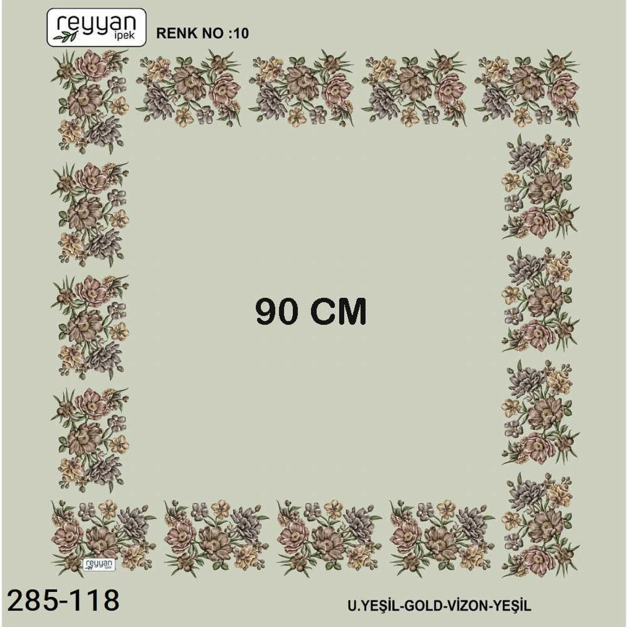Reyyan İpek 90 CM İçi Boş Oyalık Yazma 285-118
