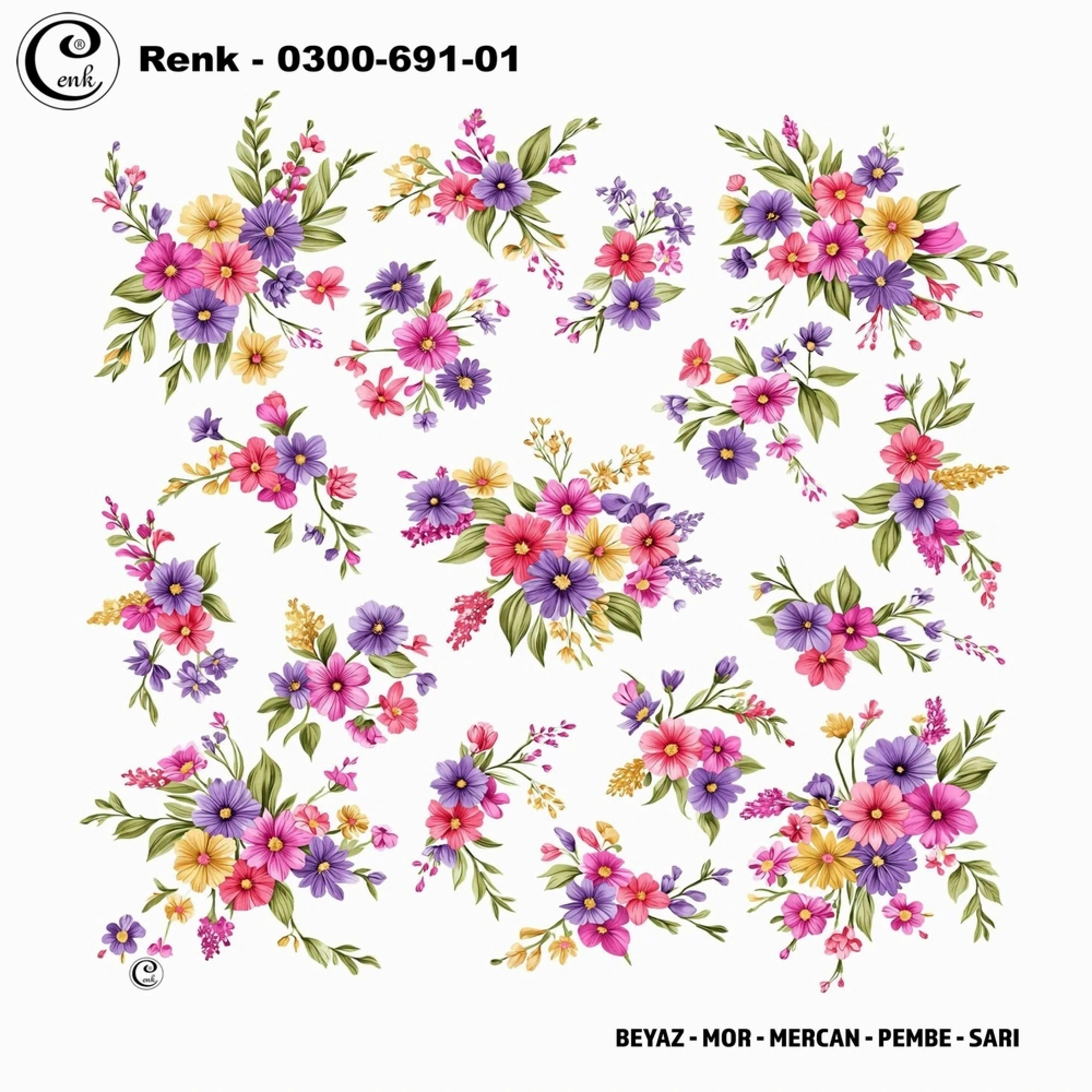 Cenk Desenli Oyalık Yazma 691-01