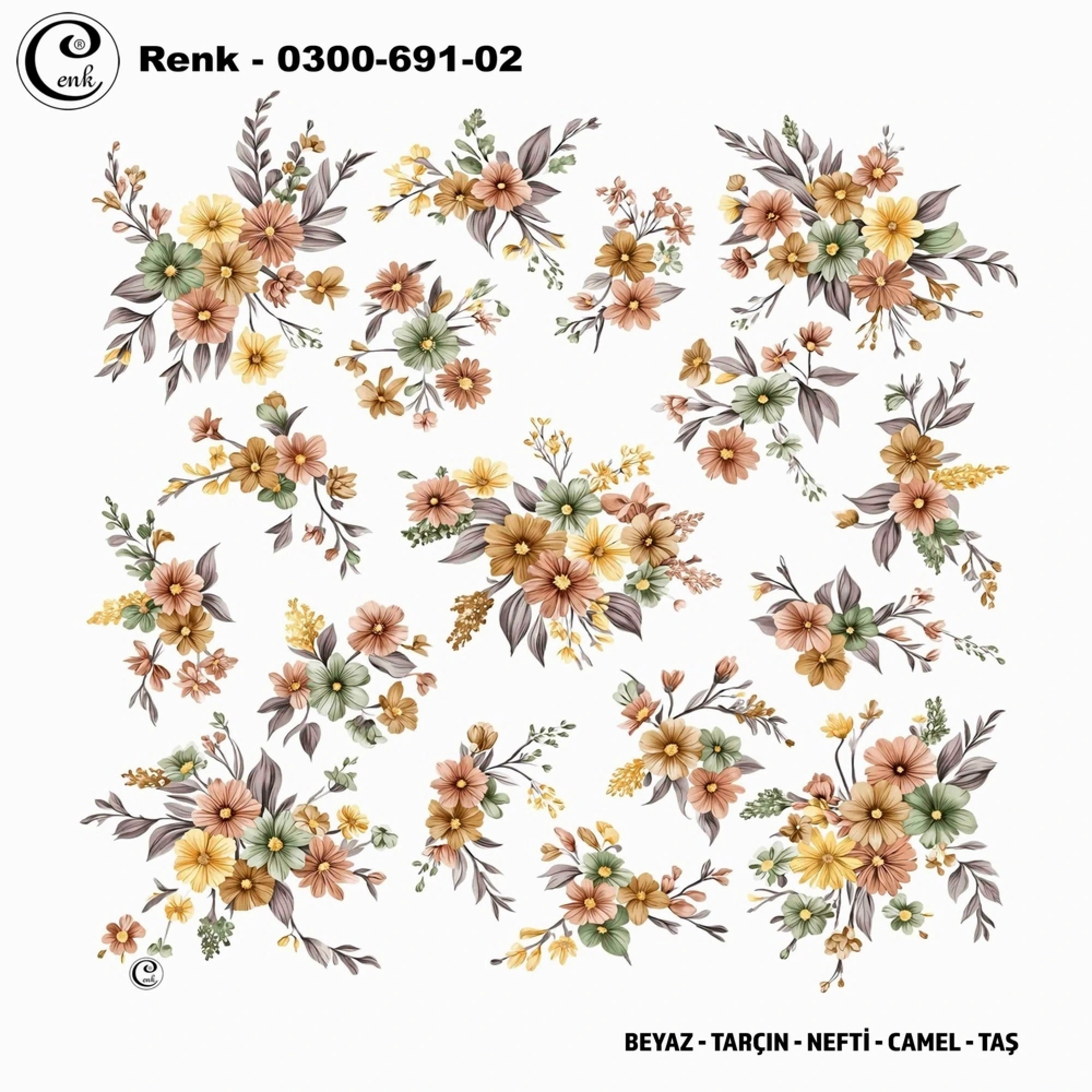 Cenk Desenli Oyalık Yazma 691-02