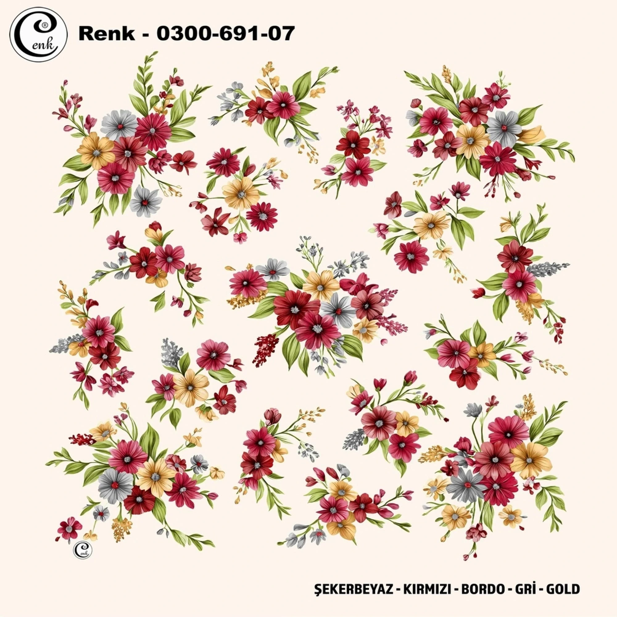 Cenk Desenli Oyalık Yazma 691-07