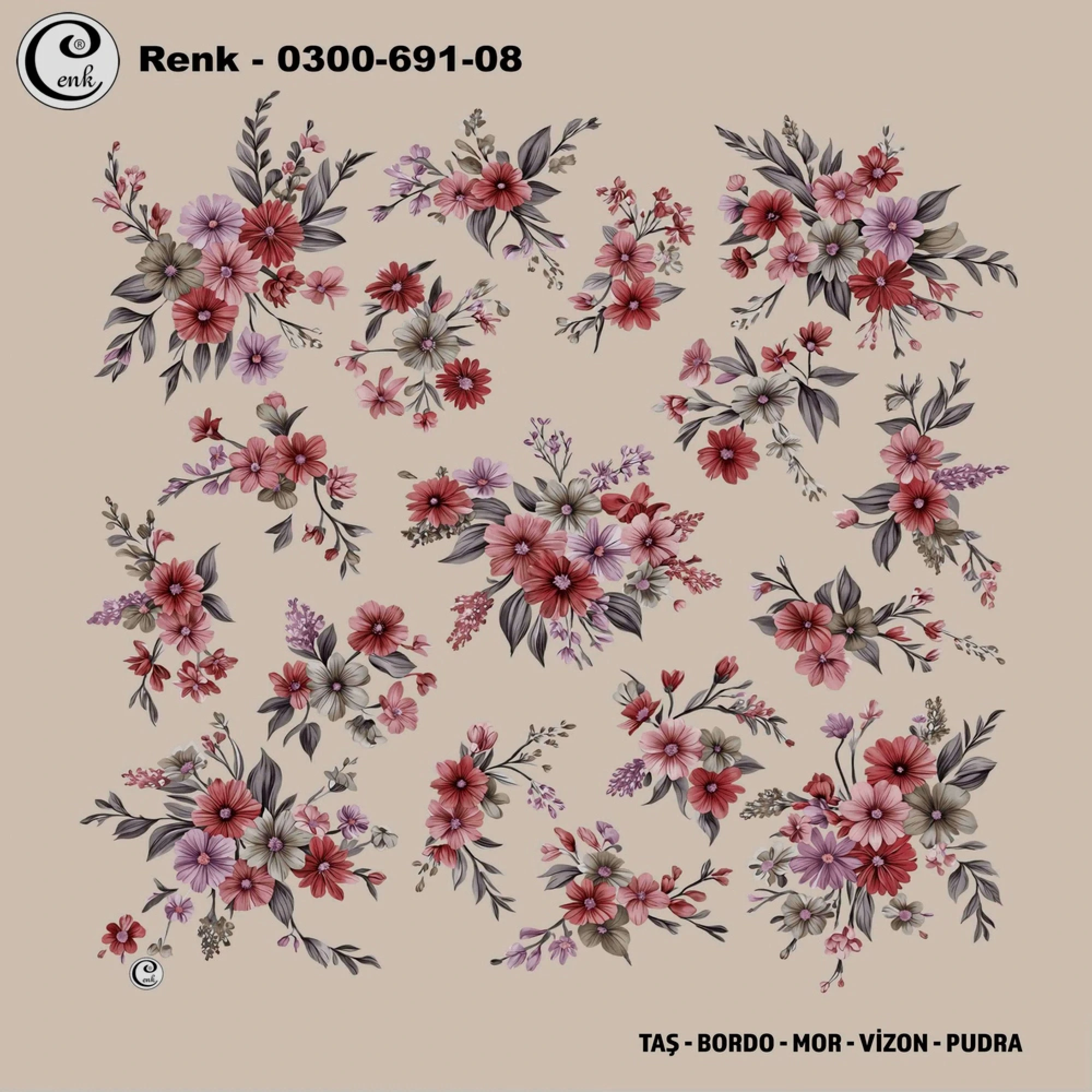 Cenk Desenli Oyalık Yazma 691-08