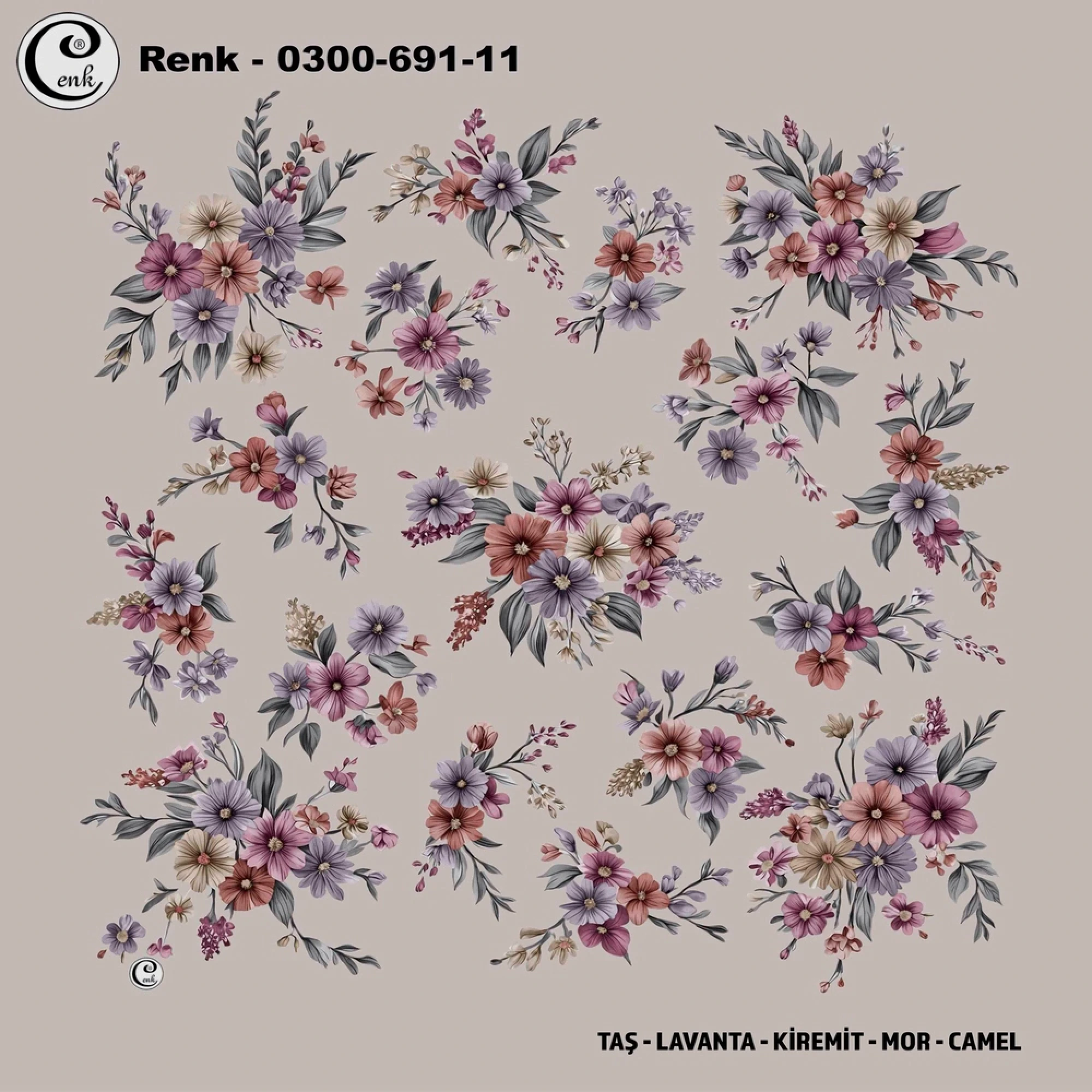 Cenk Desenli Oyalık Yazma 691-11