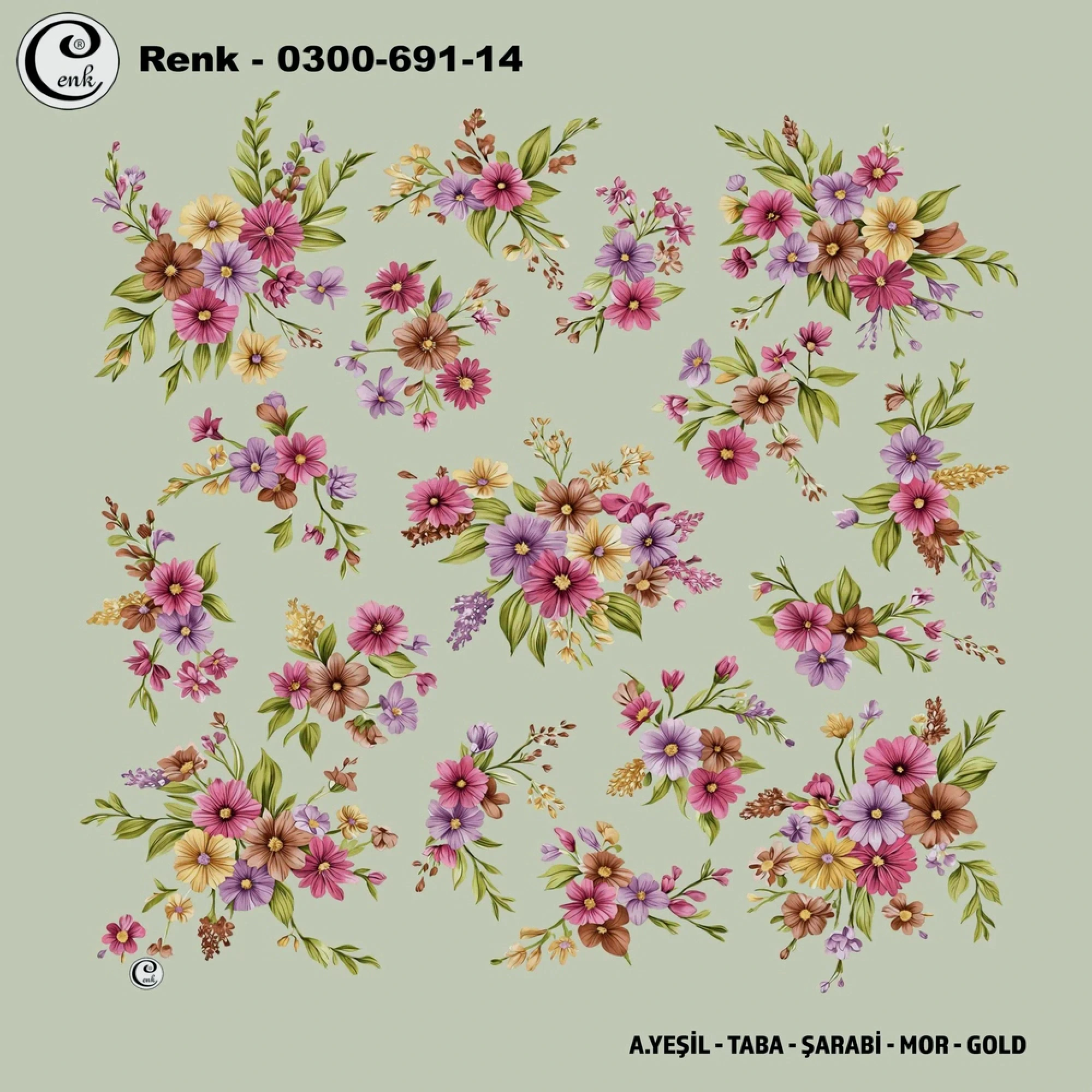 Cenk Desenli Oyalık Yazma 691-14