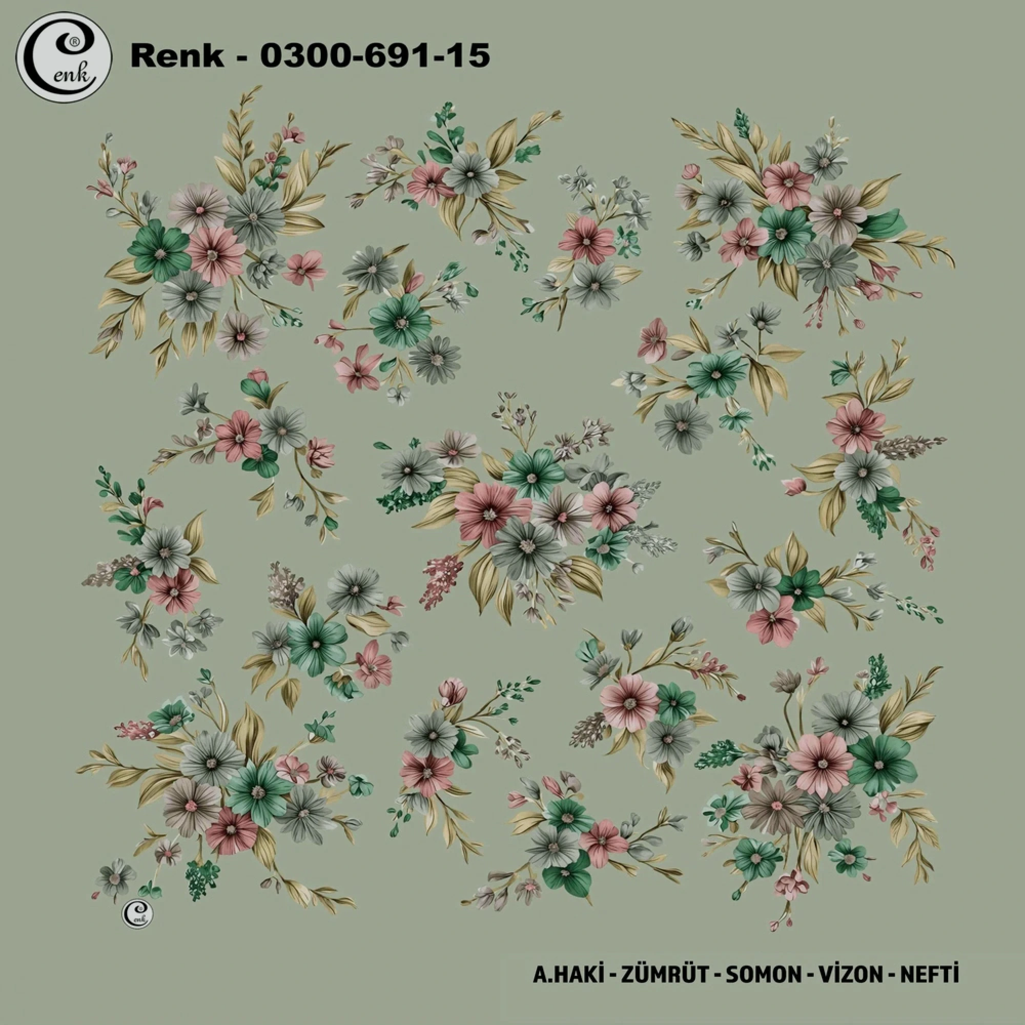 Cenk Desenli Oyalık Yazma 691-15