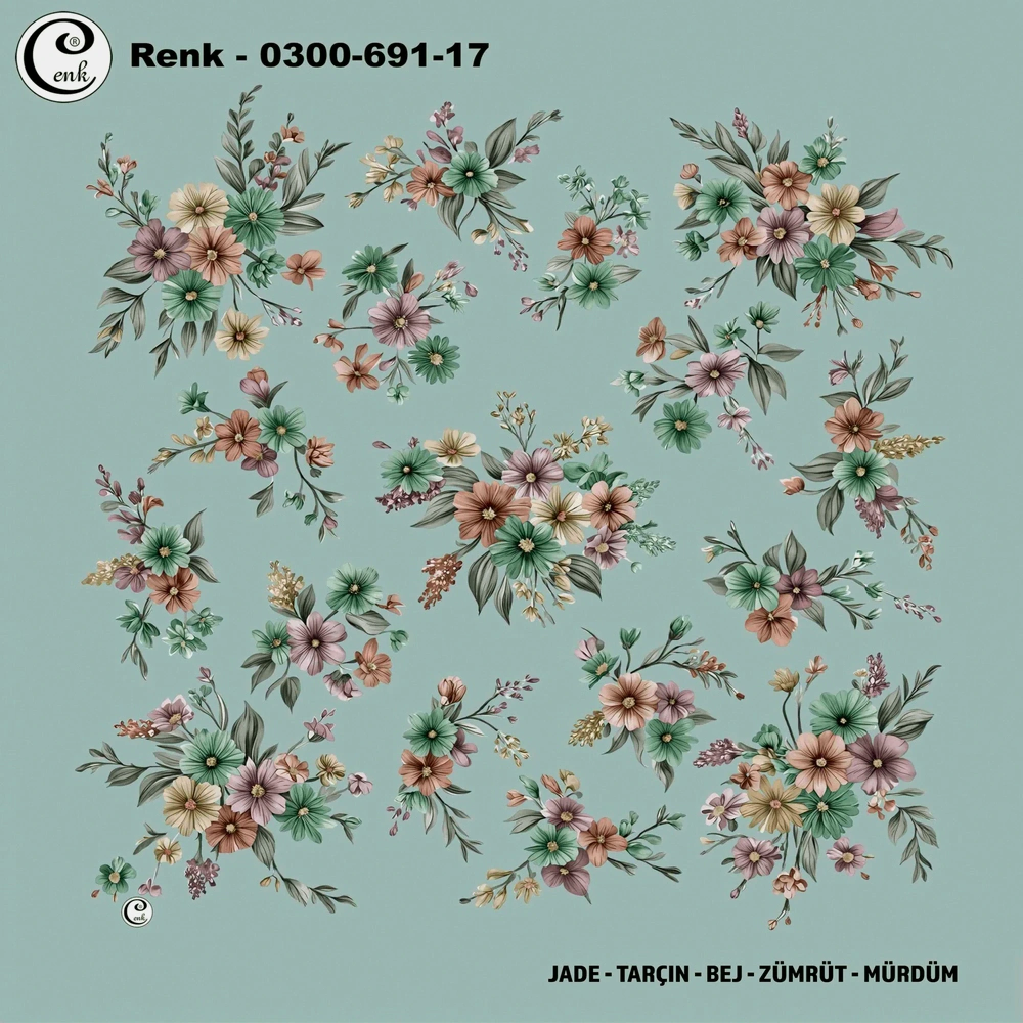 Cenk Desenli Oyalık Yazma 691-17
