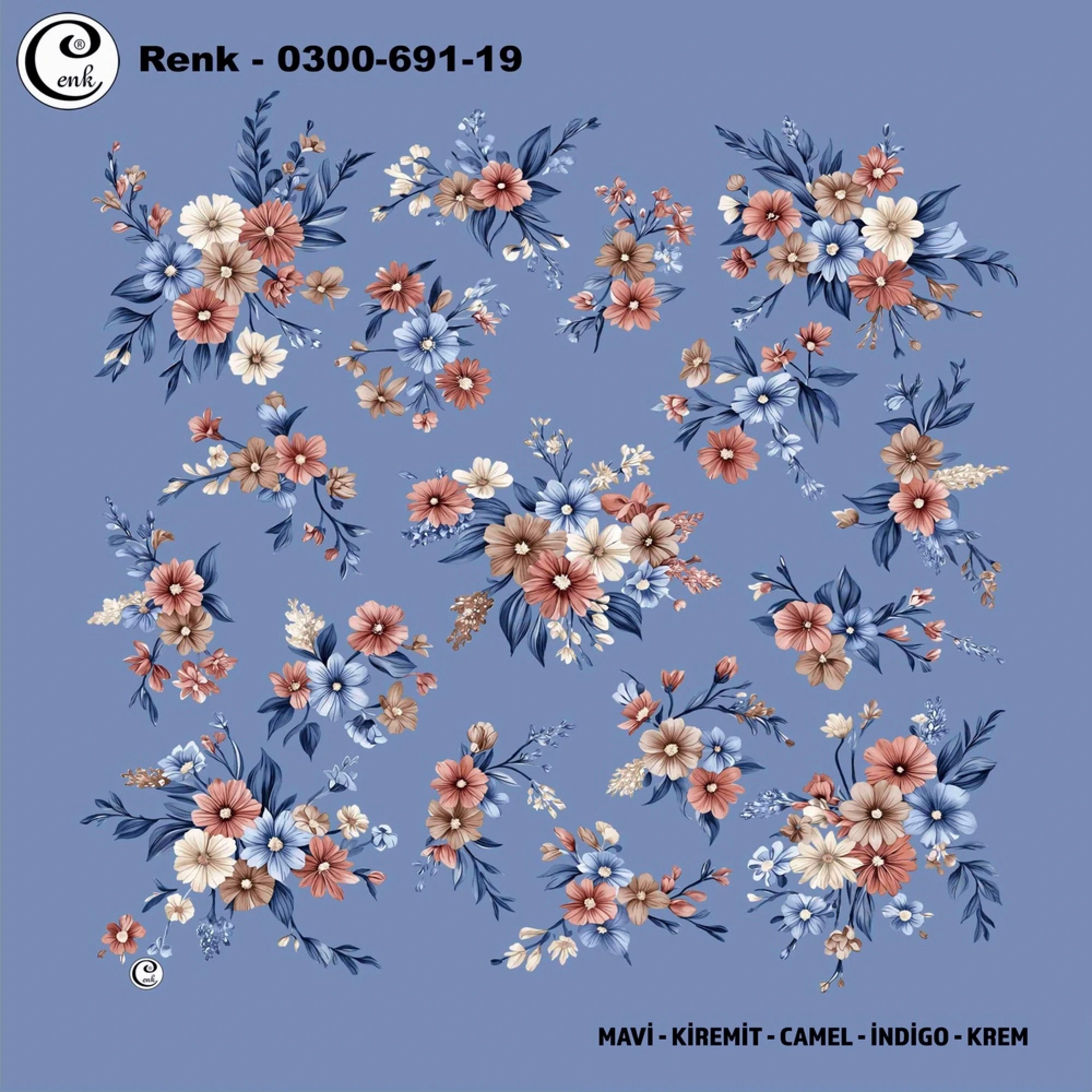 Cenk Desenli Oyalık Yazma 691-19