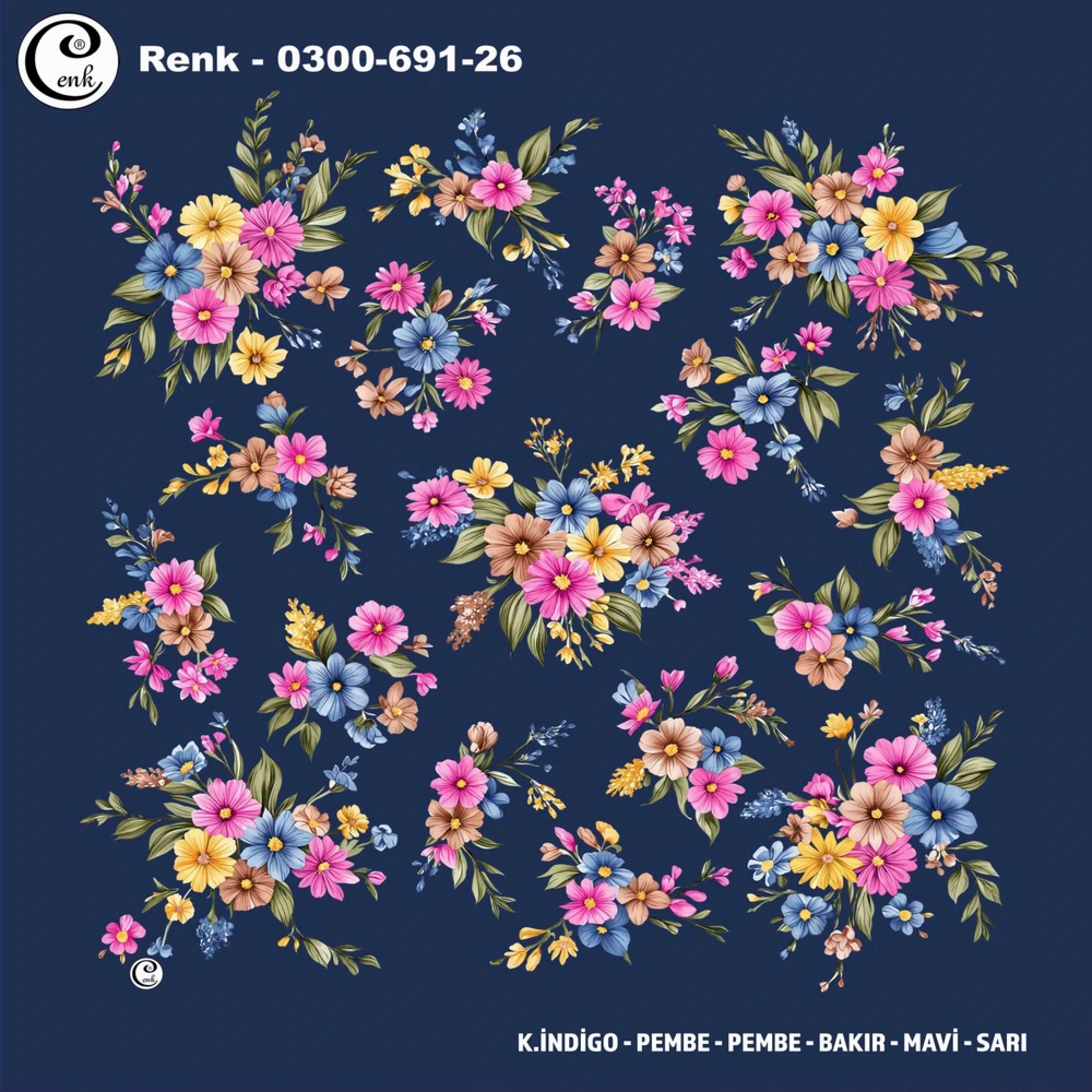 Cenk Desenli Oyalık Yazma 691-26
