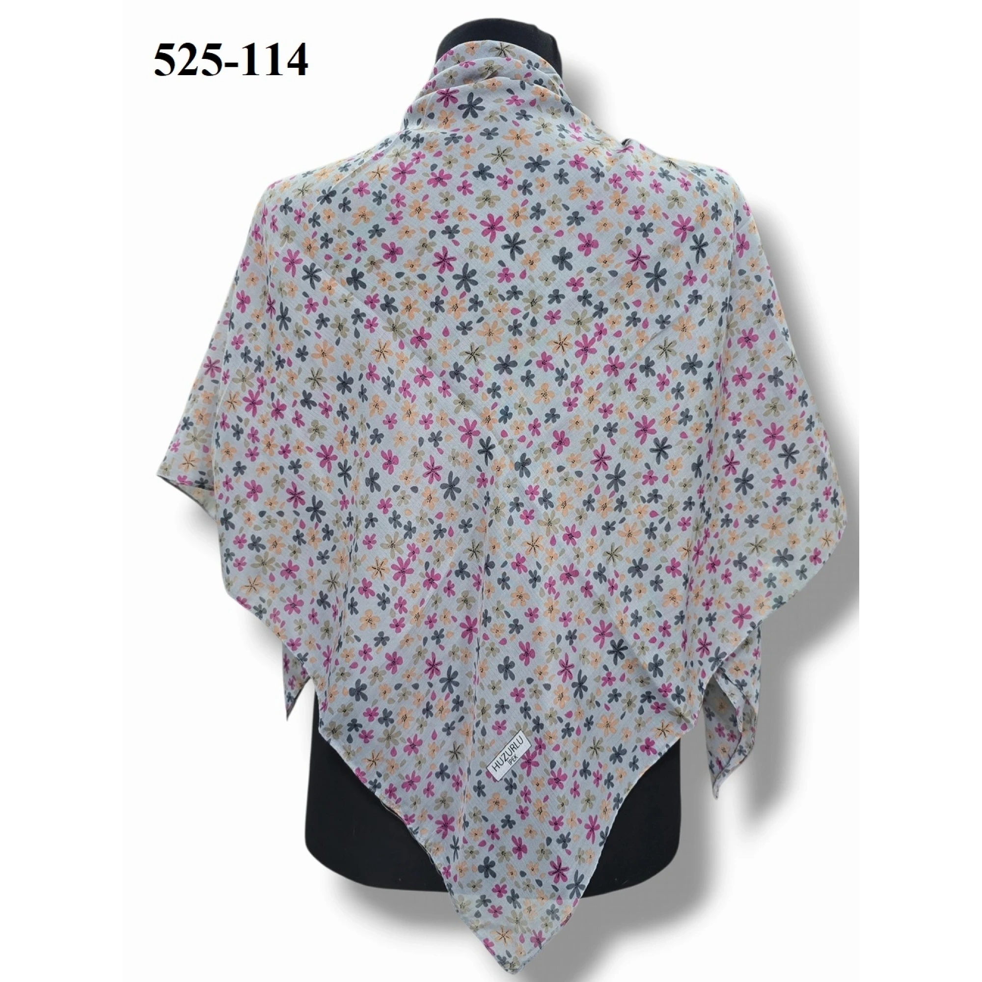 Huzurlu İpek Polyester Dikişli Yazma 525-114