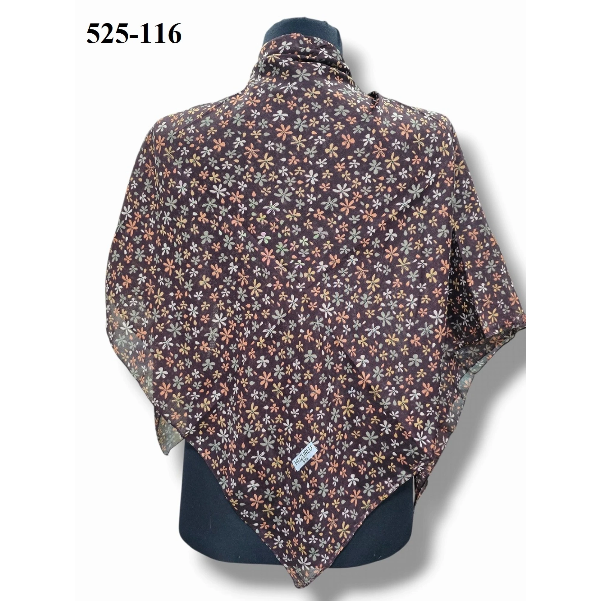 Huzurlu İpek Polyester Dikişli Yazma 525-116