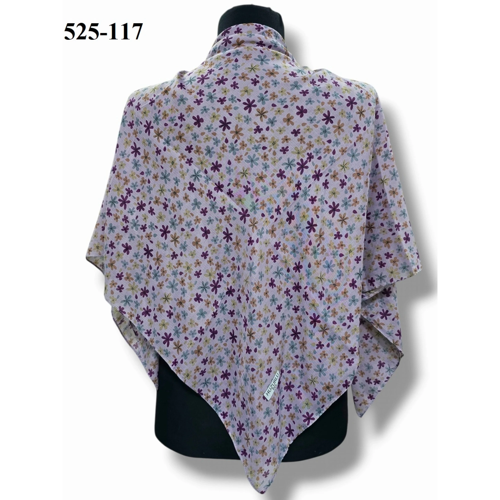 Huzurlu İpek Polyester Dikişli Yazma 525-117