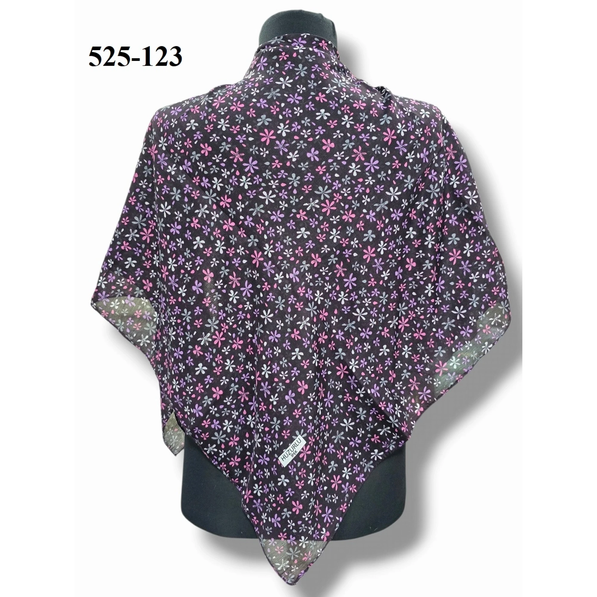 Huzurlu İpek Polyester Dikişli Yazma 525-123