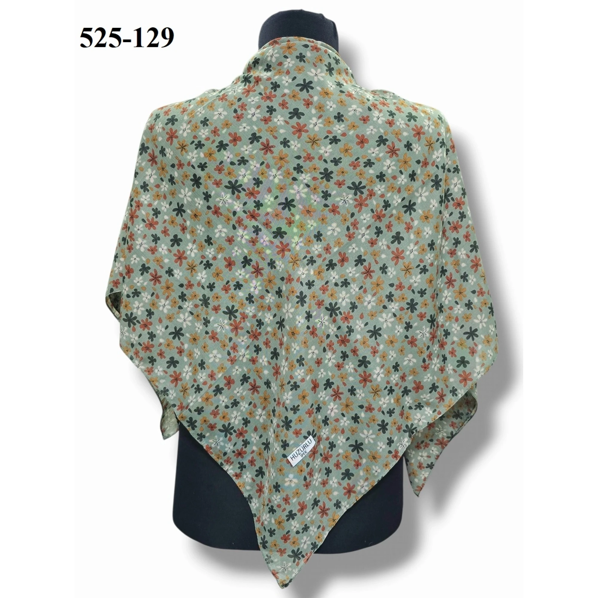 Huzurlu İpek Polyester Dikişli Yazma 525-129