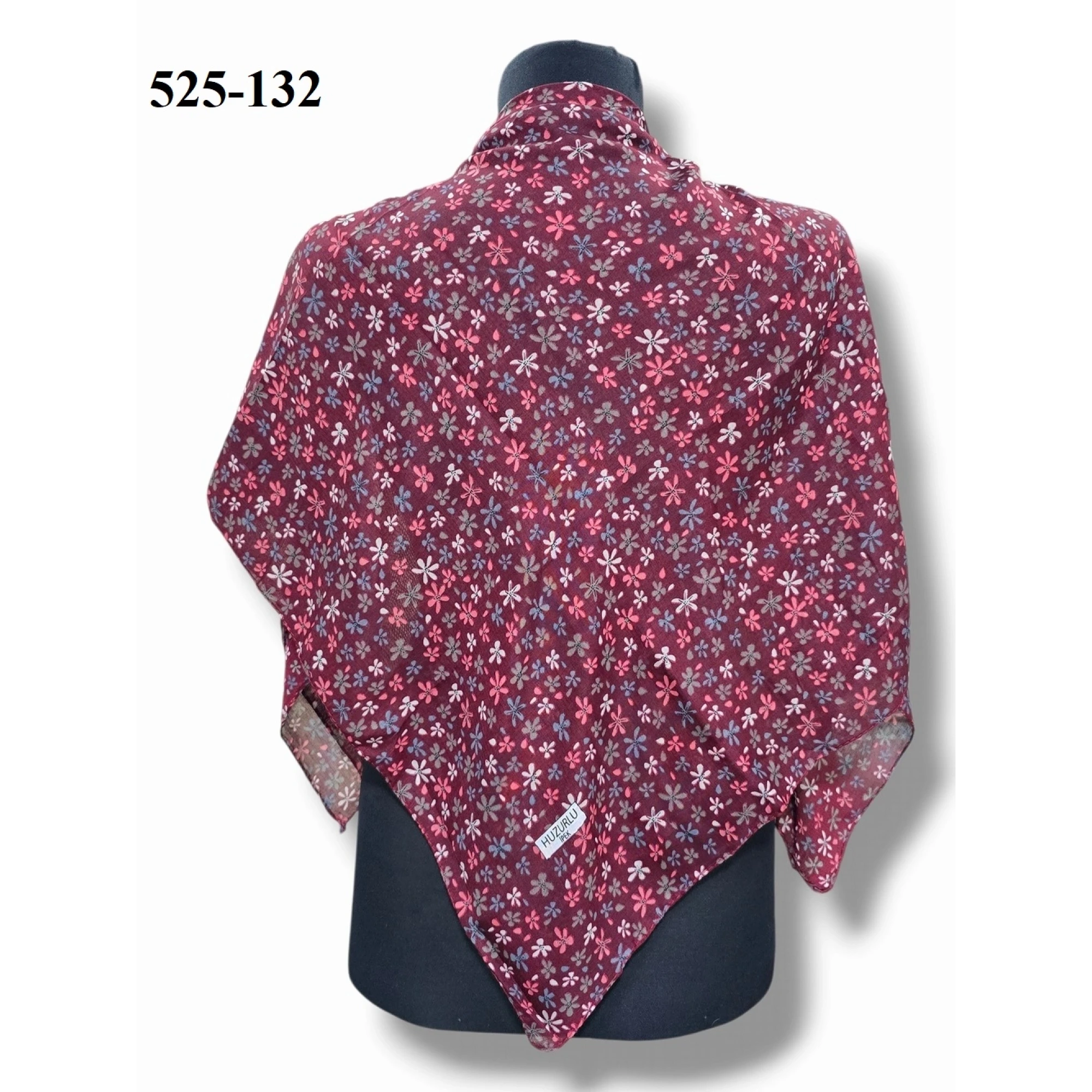 Huzurlu İpek Polyester Dikişli Yazma 525-132