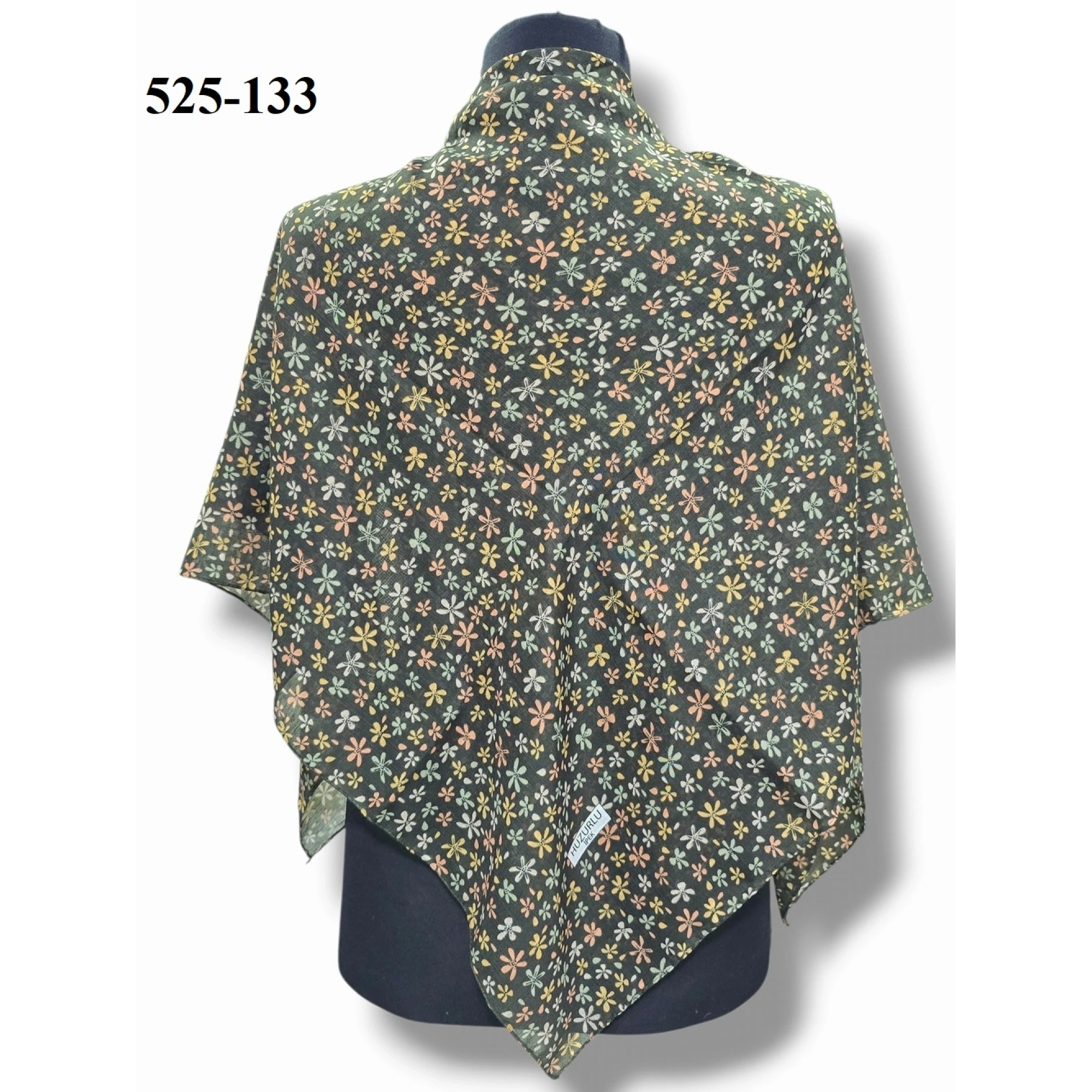 Huzurlu İpek Polyester Dikişli Yazma 525-133