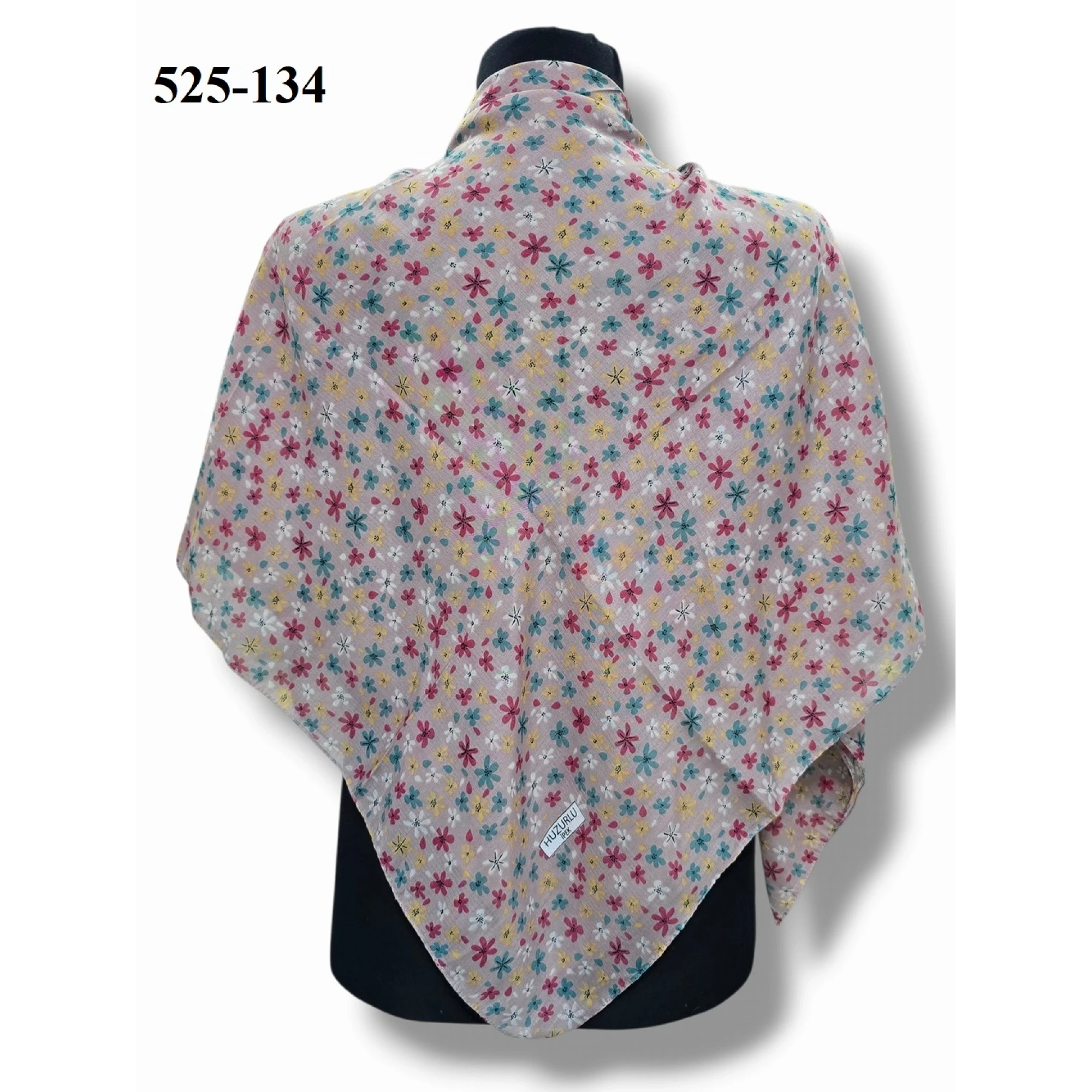 Huzurlu İpek Polyester Dikişli Yazma 525-134