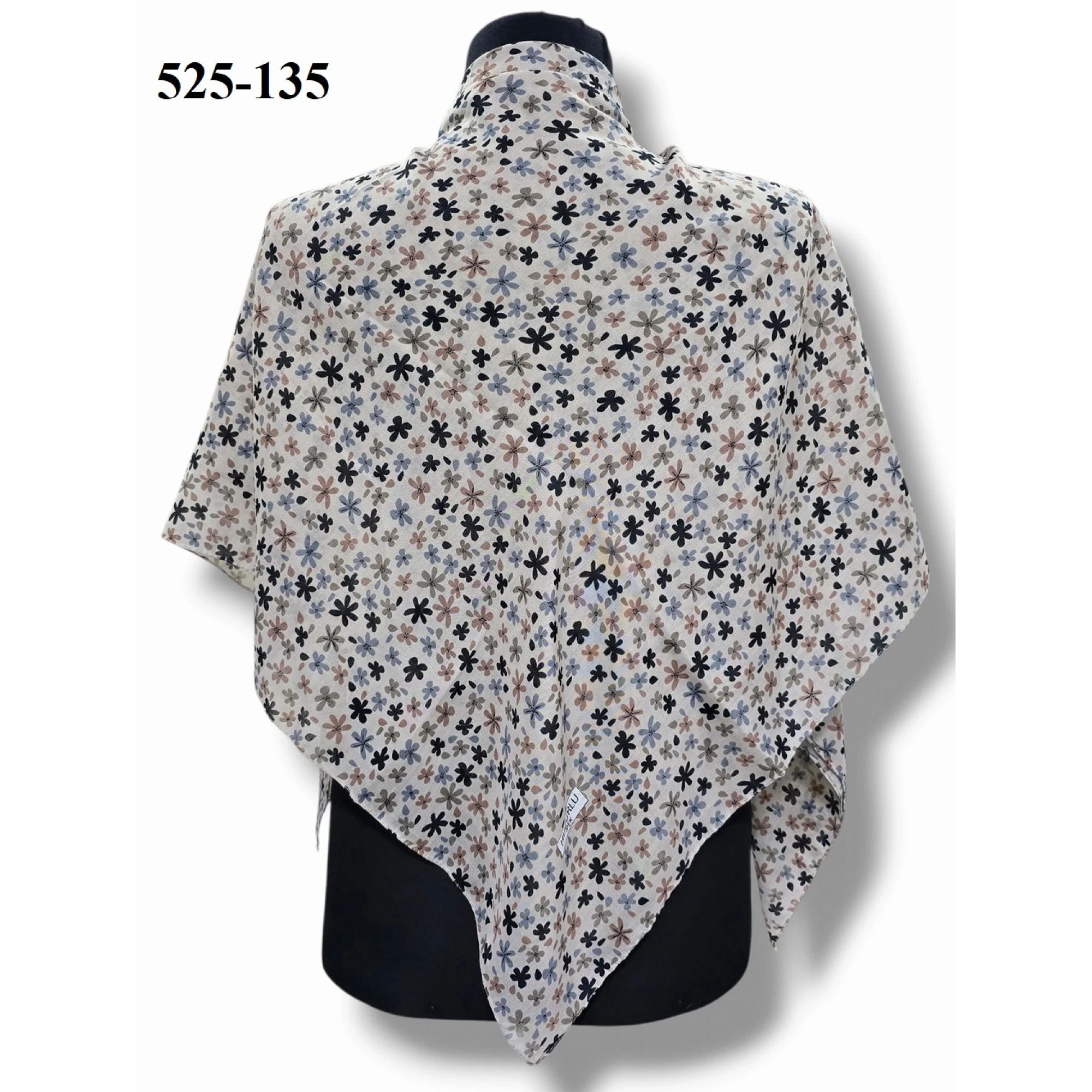 Huzurlu İpek Polyester Dikişli Yazma 525-135