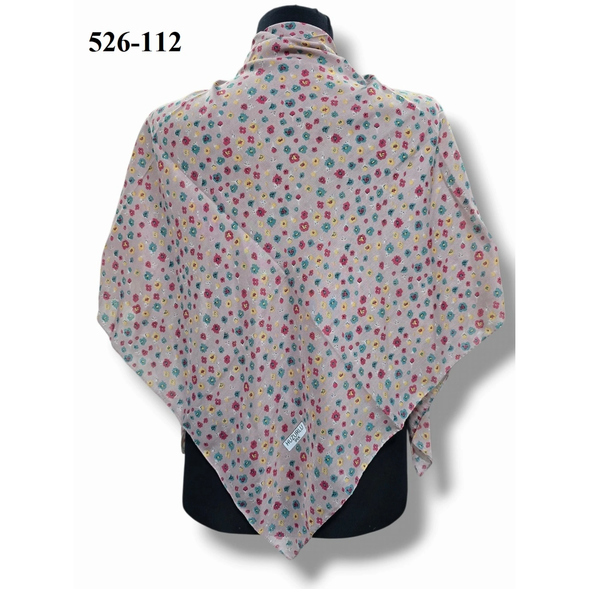 Huzurlu İpek Polyester Dikişli Yazma 526-112