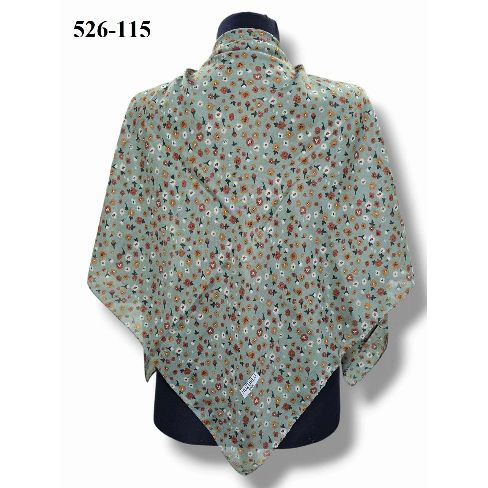 Huzurlu İpek Polyester Dikişli Yazma 526-115