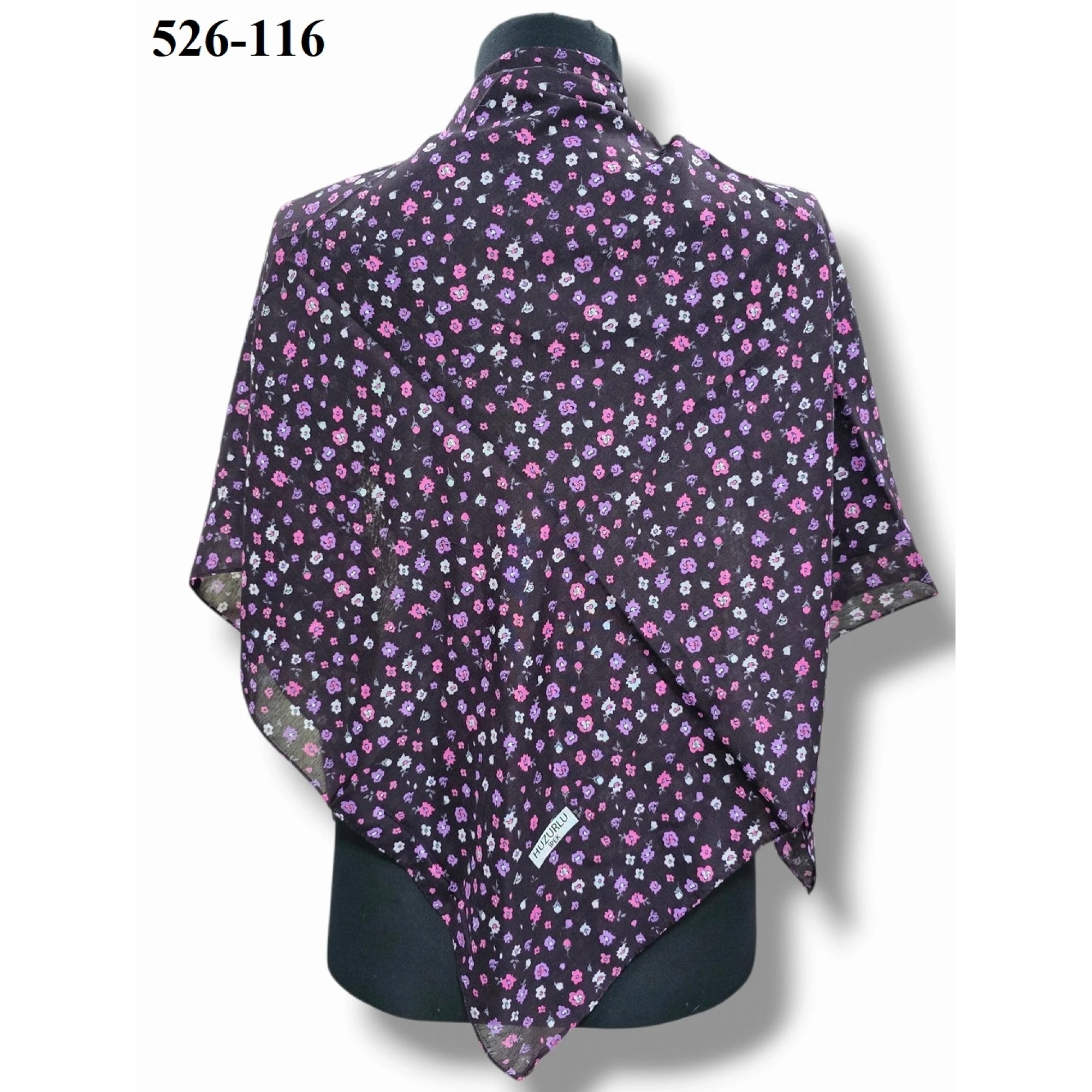 Huzurlu İpek Polyester Dikişli Yazma 526-116