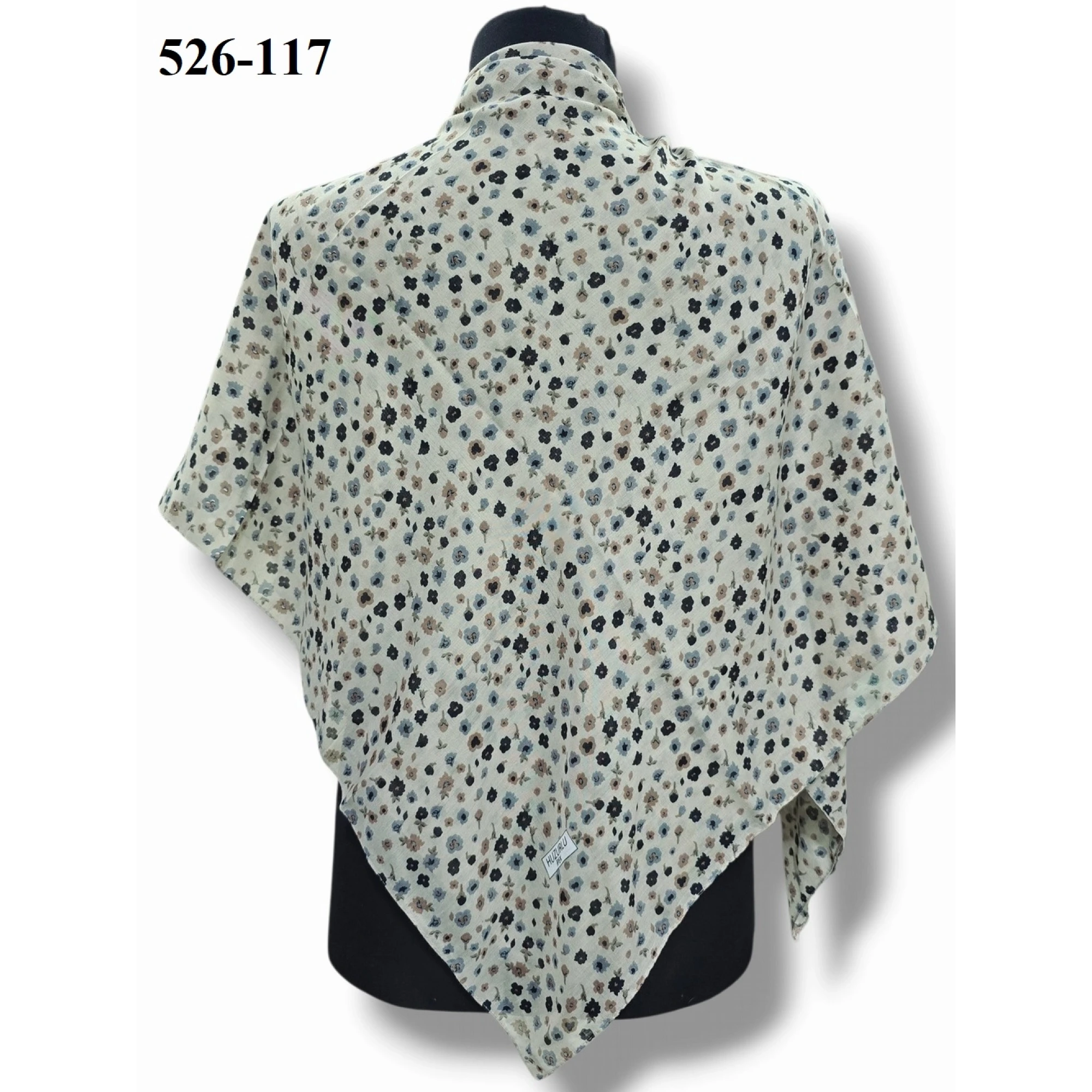 Huzurlu İpek Polyester Dikişli Yazma 526-117