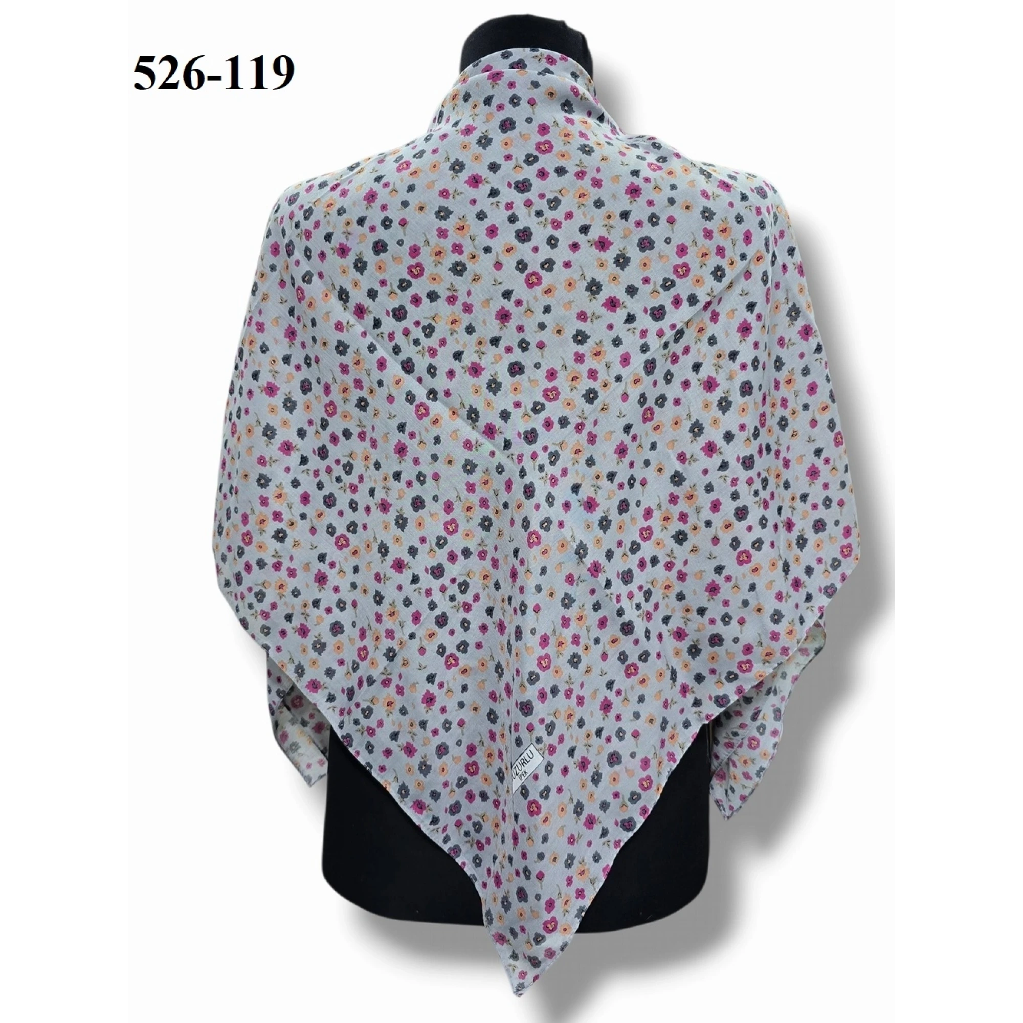 Huzurlu İpek Polyester Dikişli Yazma 526-119