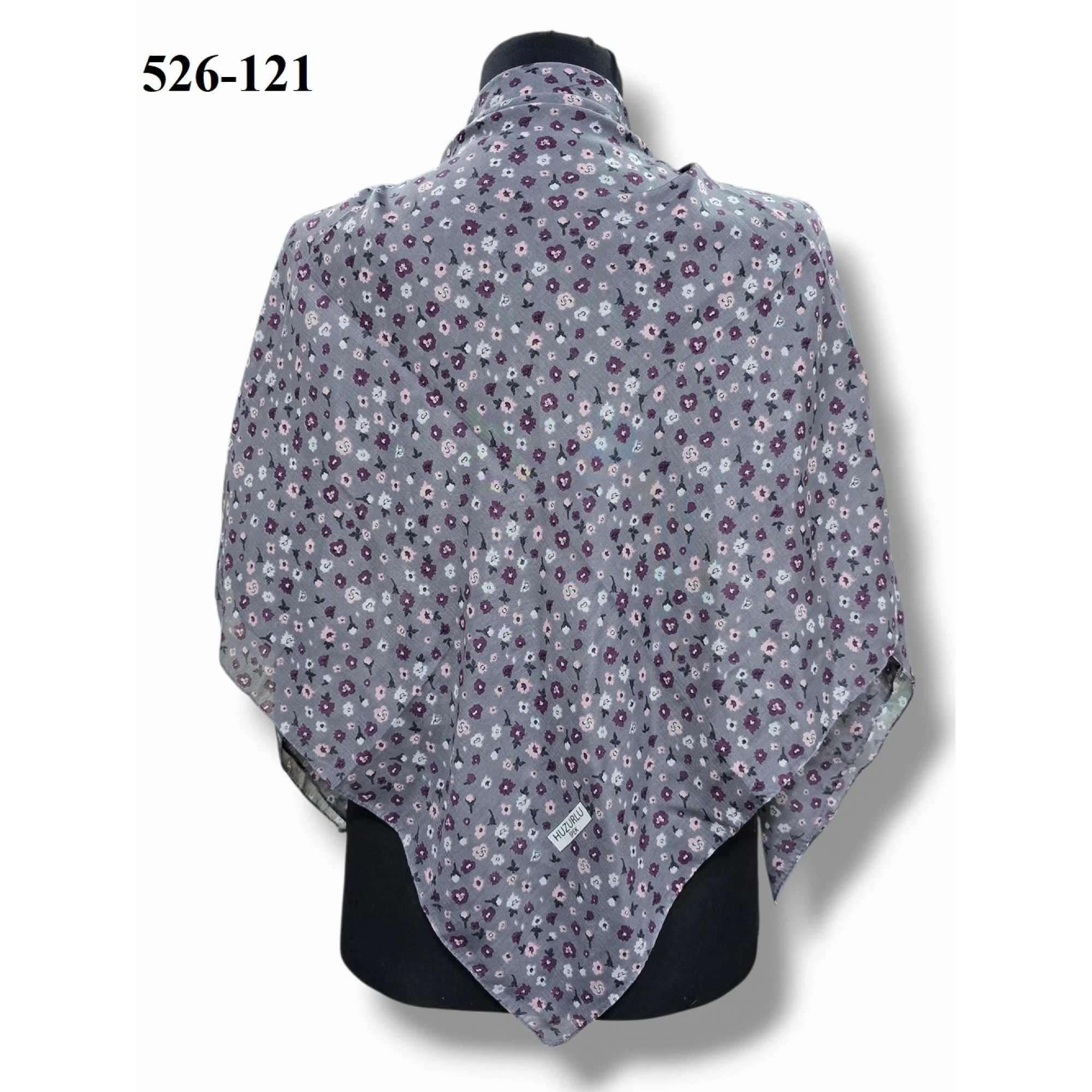 Huzurlu İpek Polyester Dikişli Yazma 526-121