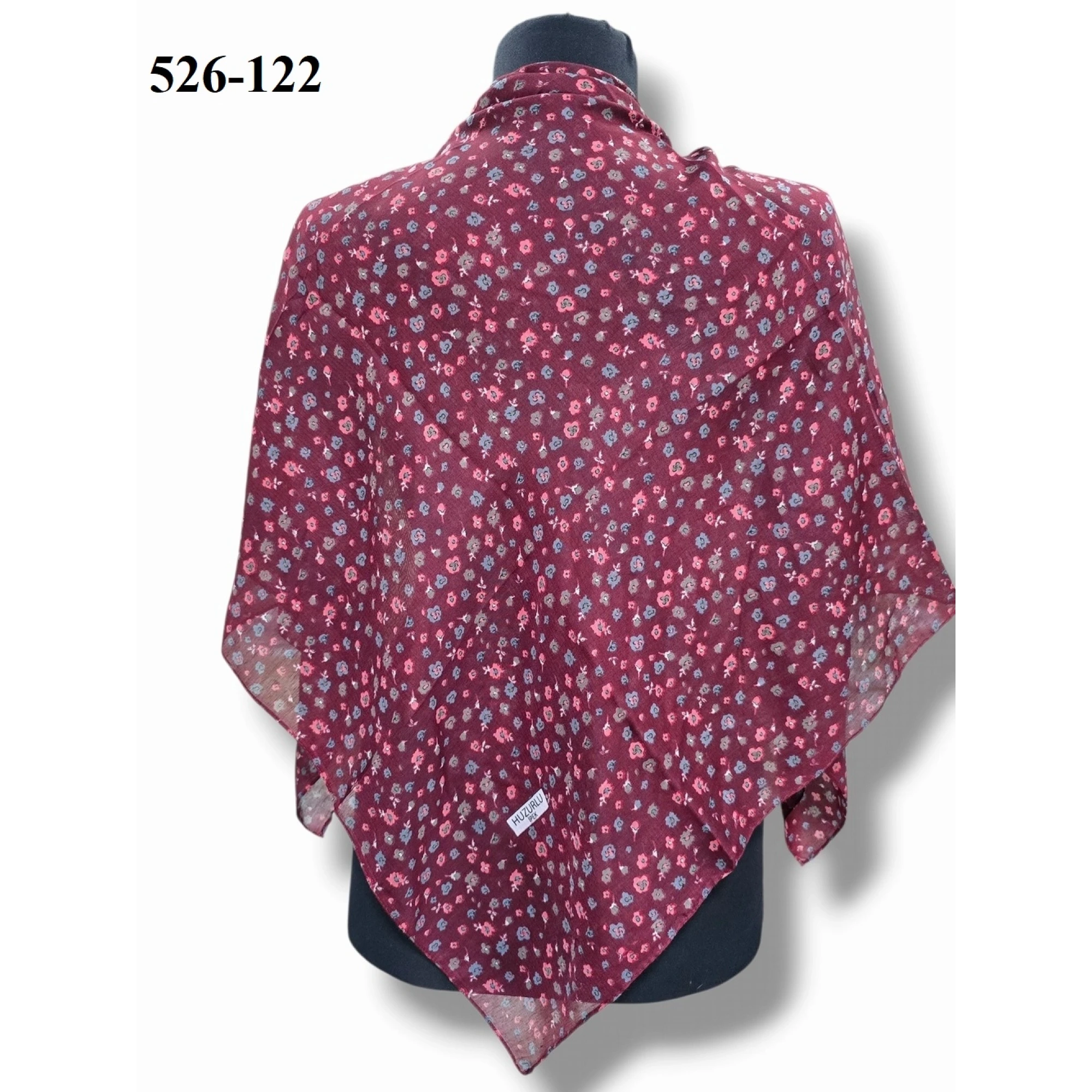 Huzurlu İpek Polyester Dikişli Yazma 526-122