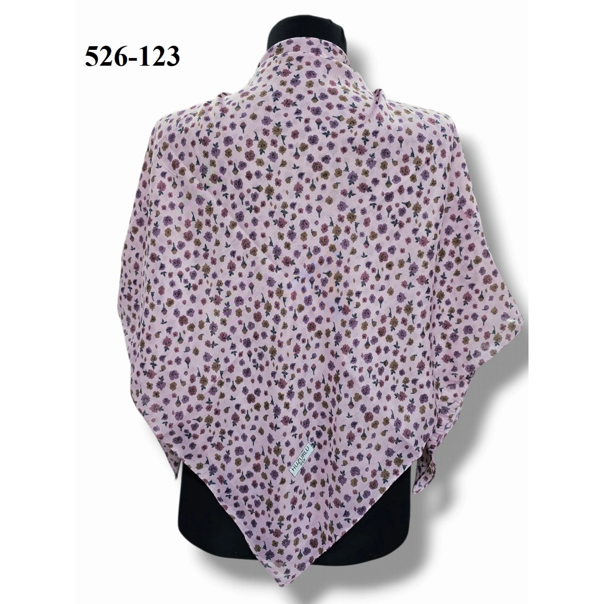 Huzurlu İpek Polyester Dikişli Yazma 526-123