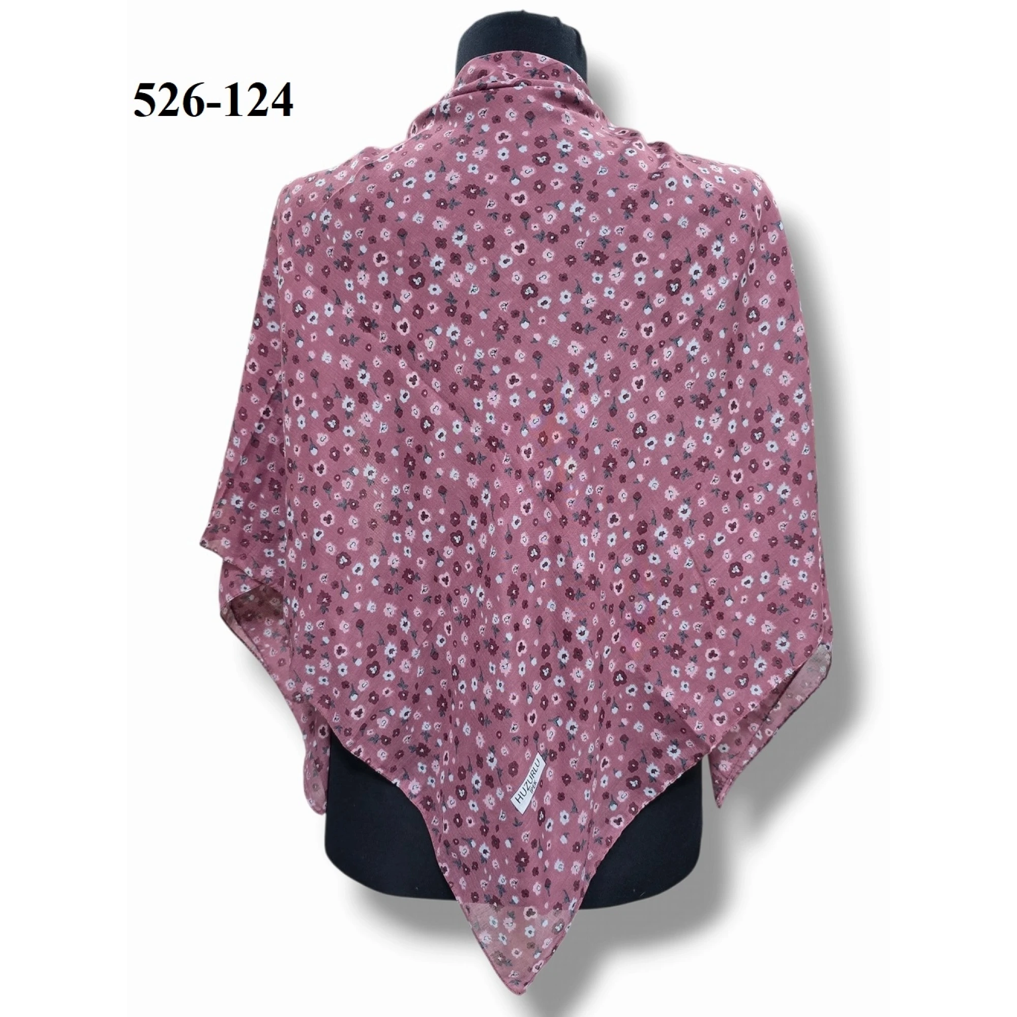 Huzurlu İpek Polyester Dikişli Yazma 526-124