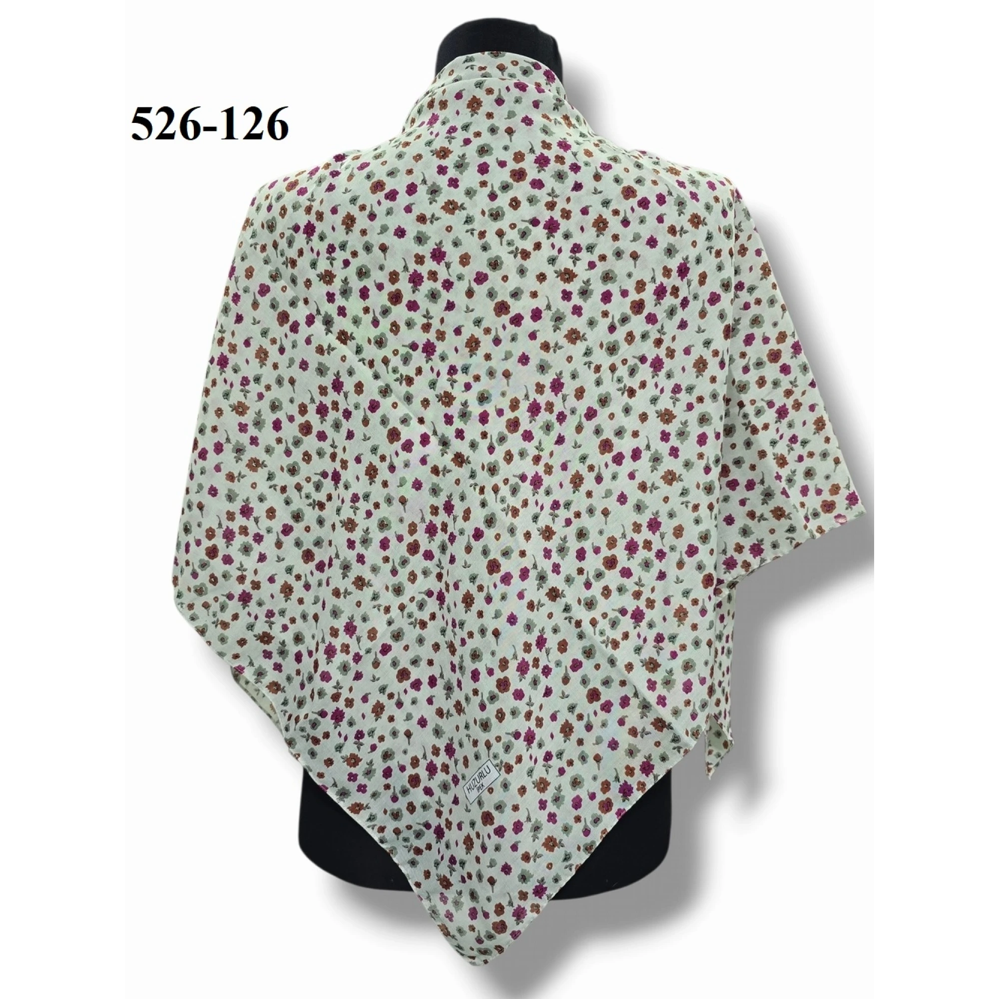 Huzurlu İpek Polyester Dikişli Yazma 526-126