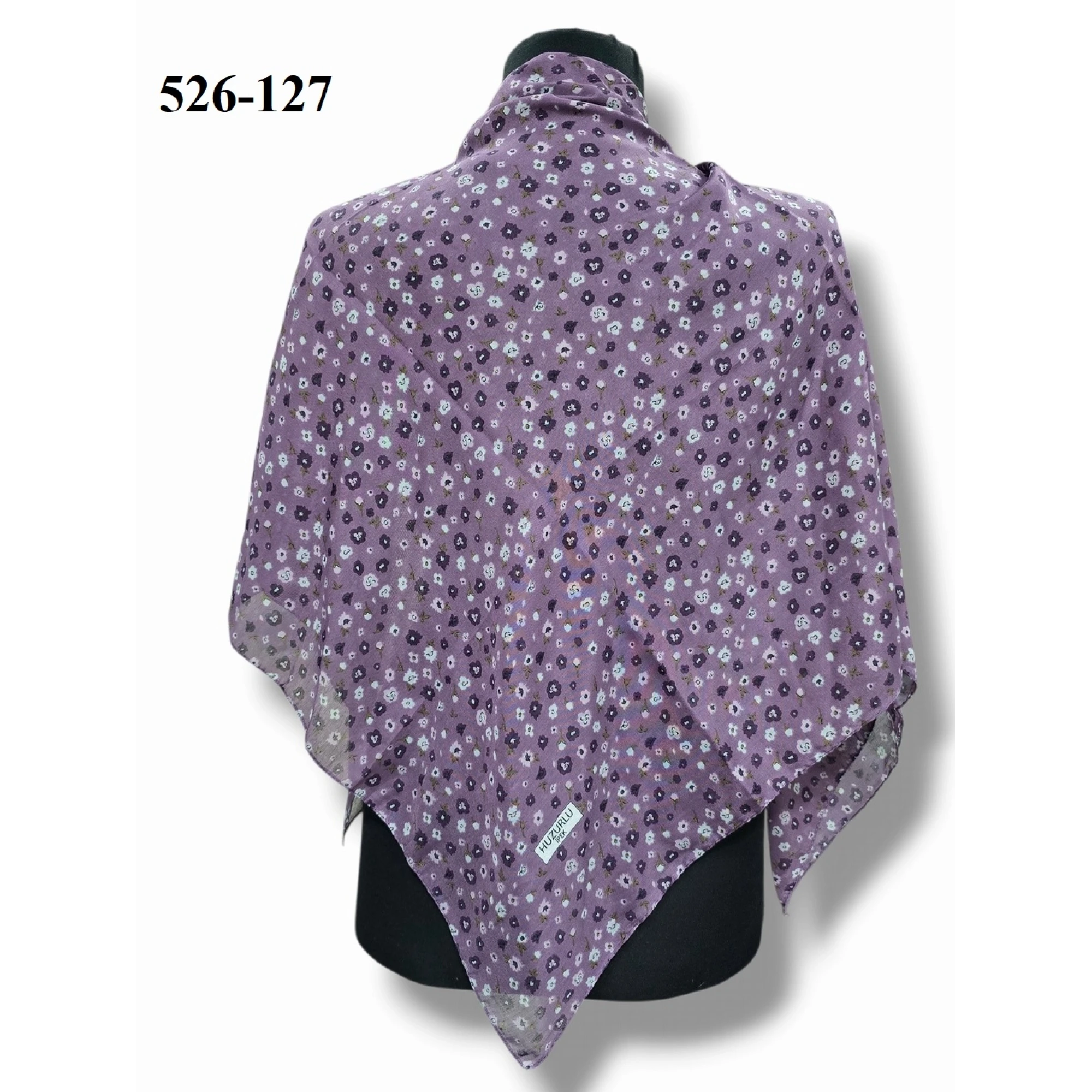 Huzurlu İpek Polyester Dikişli Yazma 526-127