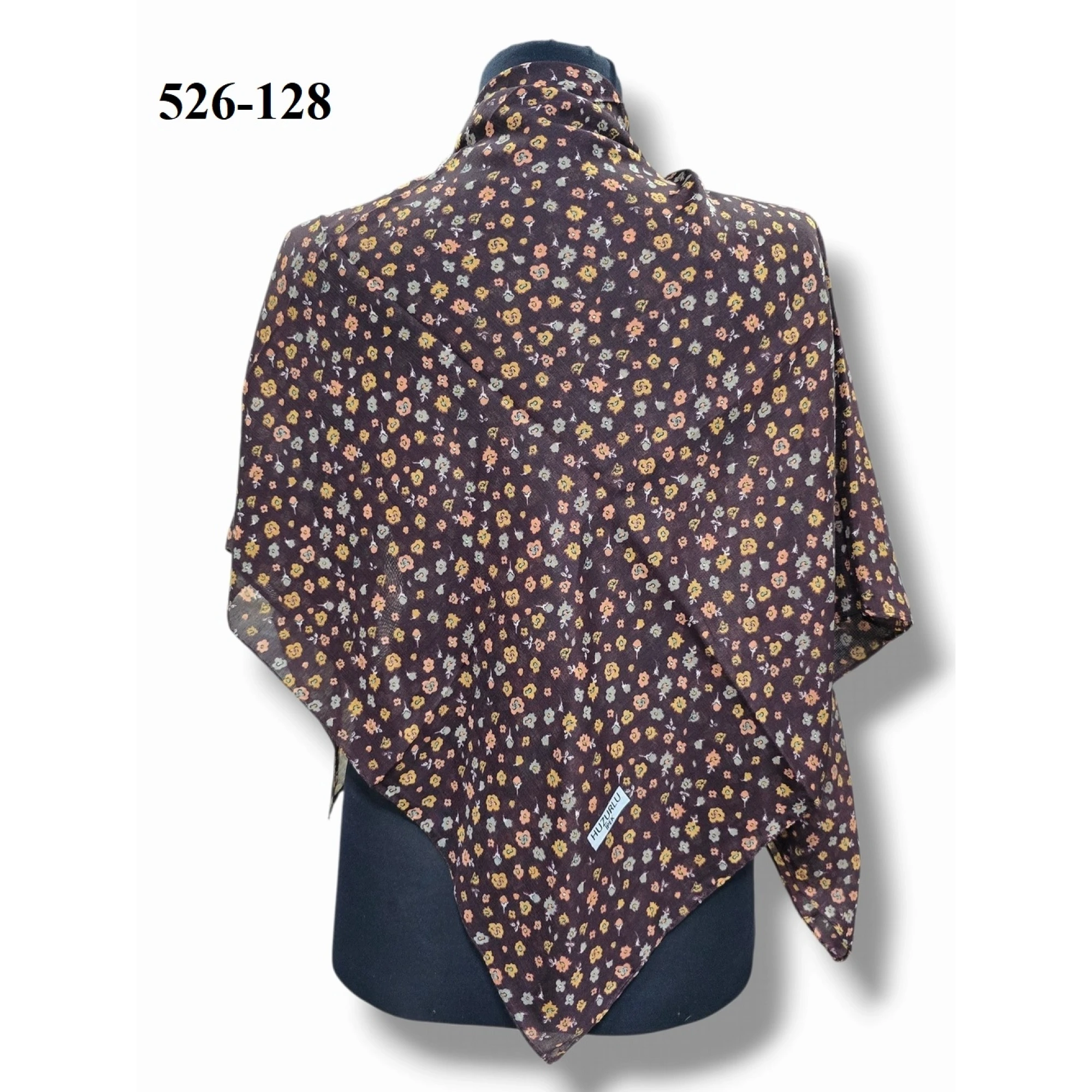 Huzurlu İpek Polyester Dikişli Yazma 526-128