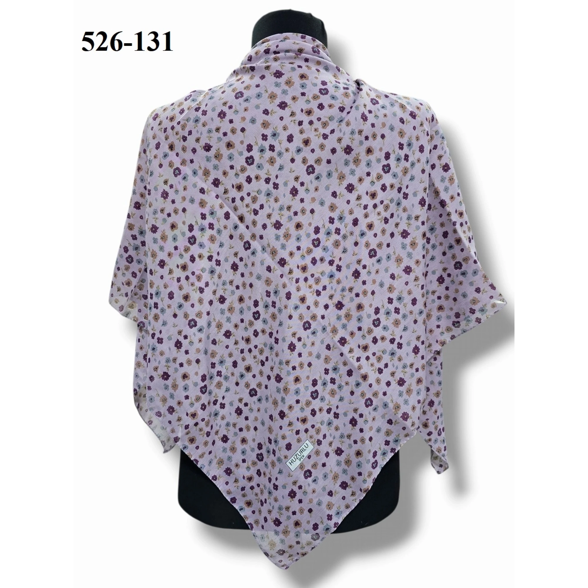 Huzurlu İpek Polyester Dikişli Yazma 526-131