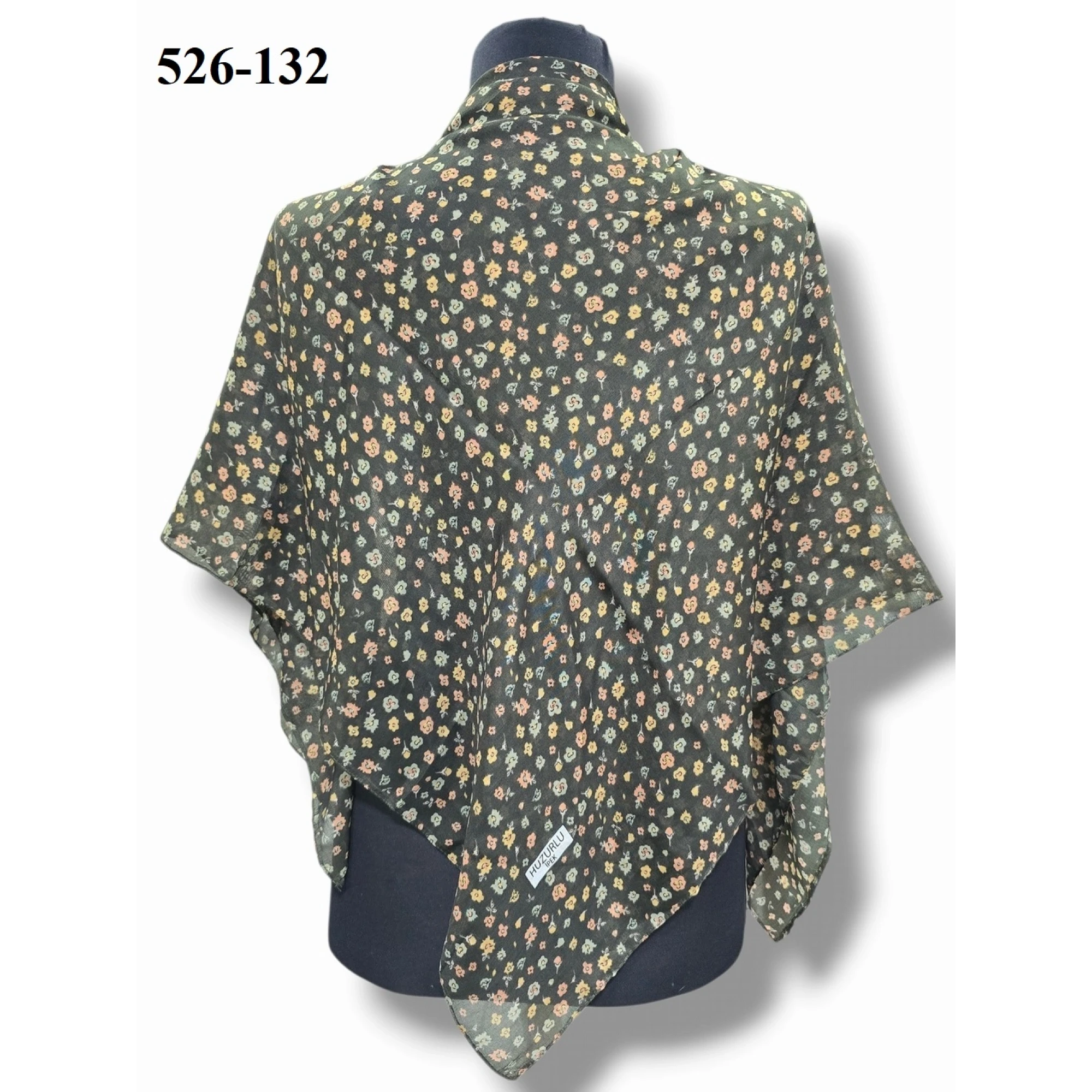 Huzurlu İpek Polyester Dikişli Yazma 526-132