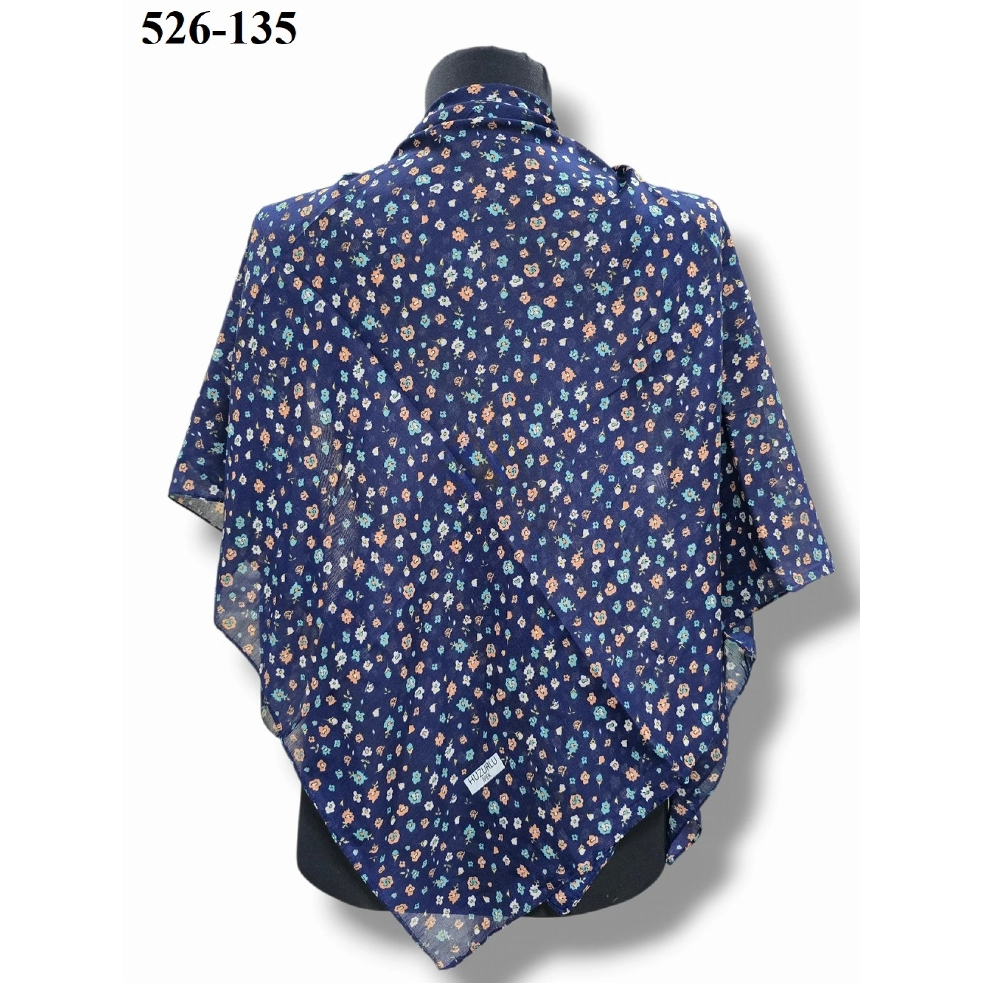 Huzurlu İpek Polyester Dikişli Yazma 526-135