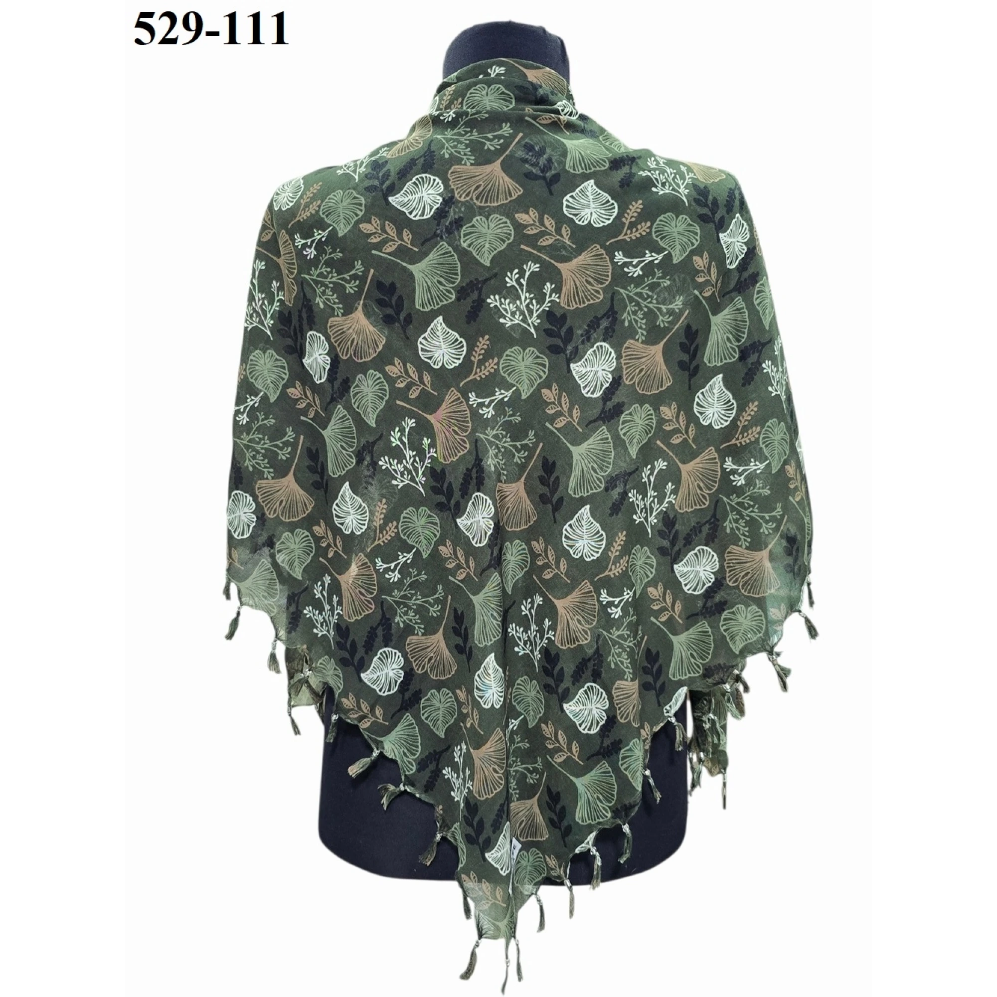 Dolce Life Desenli Sökme Boncuklu Eşarp 529-111