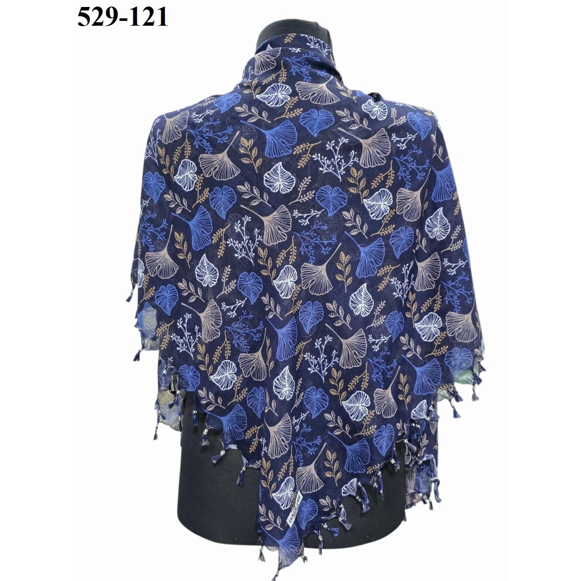 Dolce Life Desenli Sökme Boncuklu Eşarp 529-121