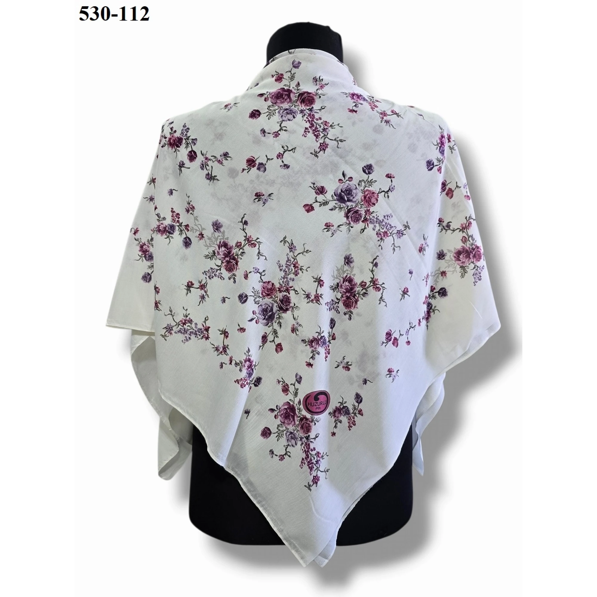 Huzurlu İpek Polyester Oyalık Yazma 530-112