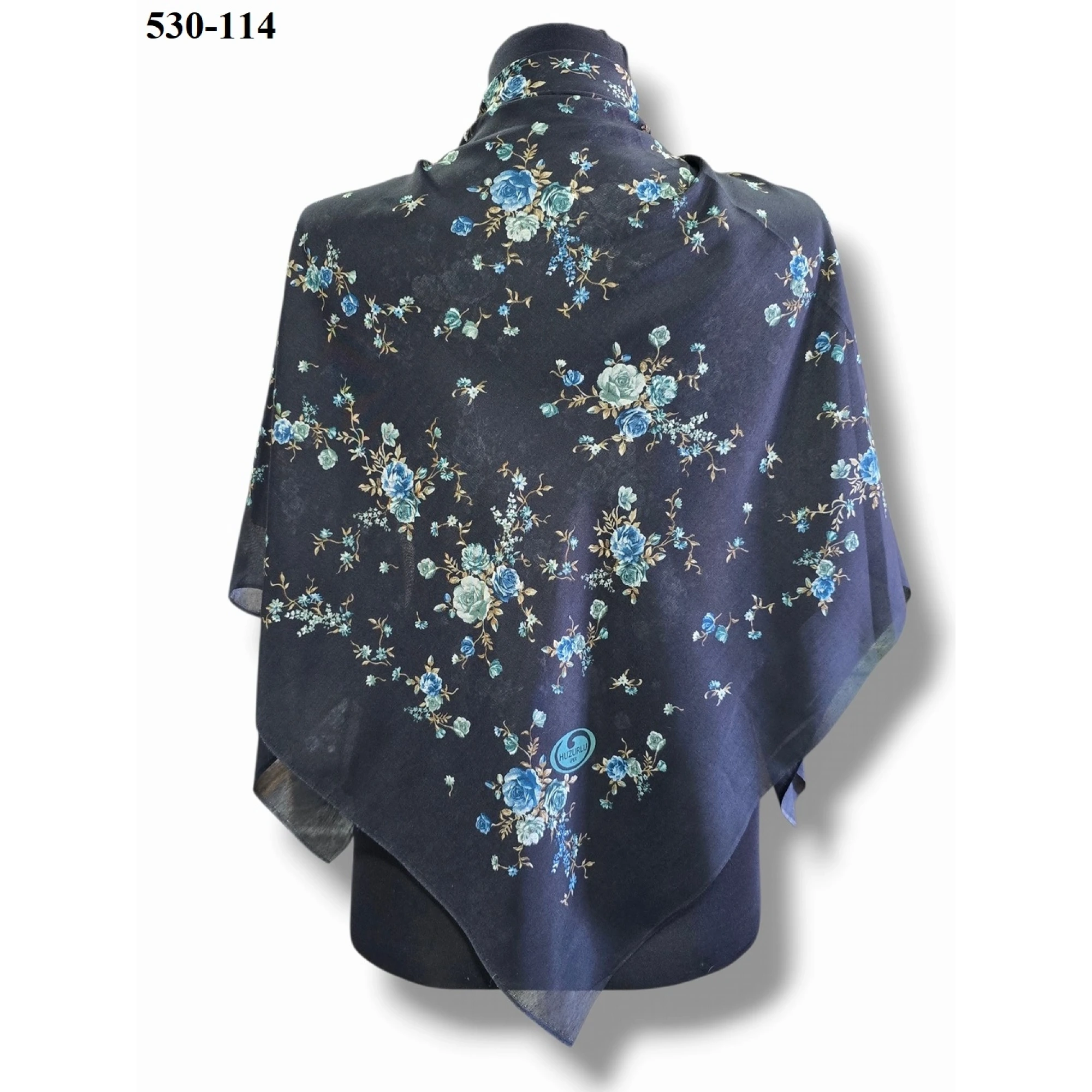 Huzurlu İpek Polyester Oyalık Yazma 530-114