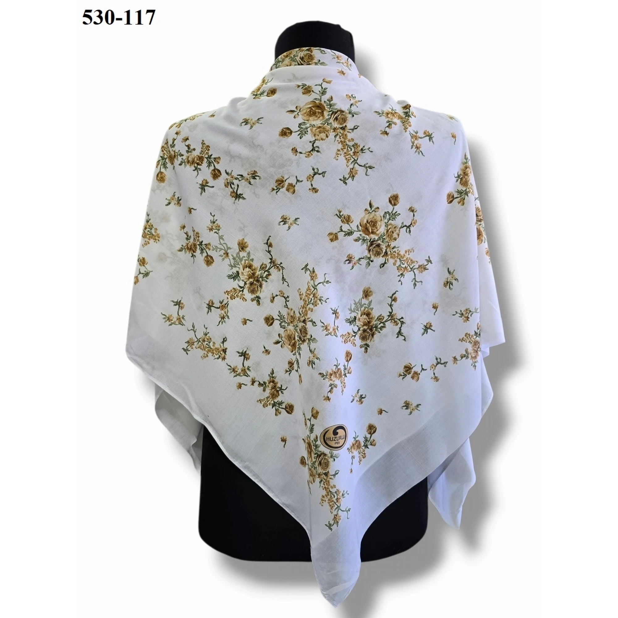 Huzurlu İpek Polyester Oyalık Yazma 530-117