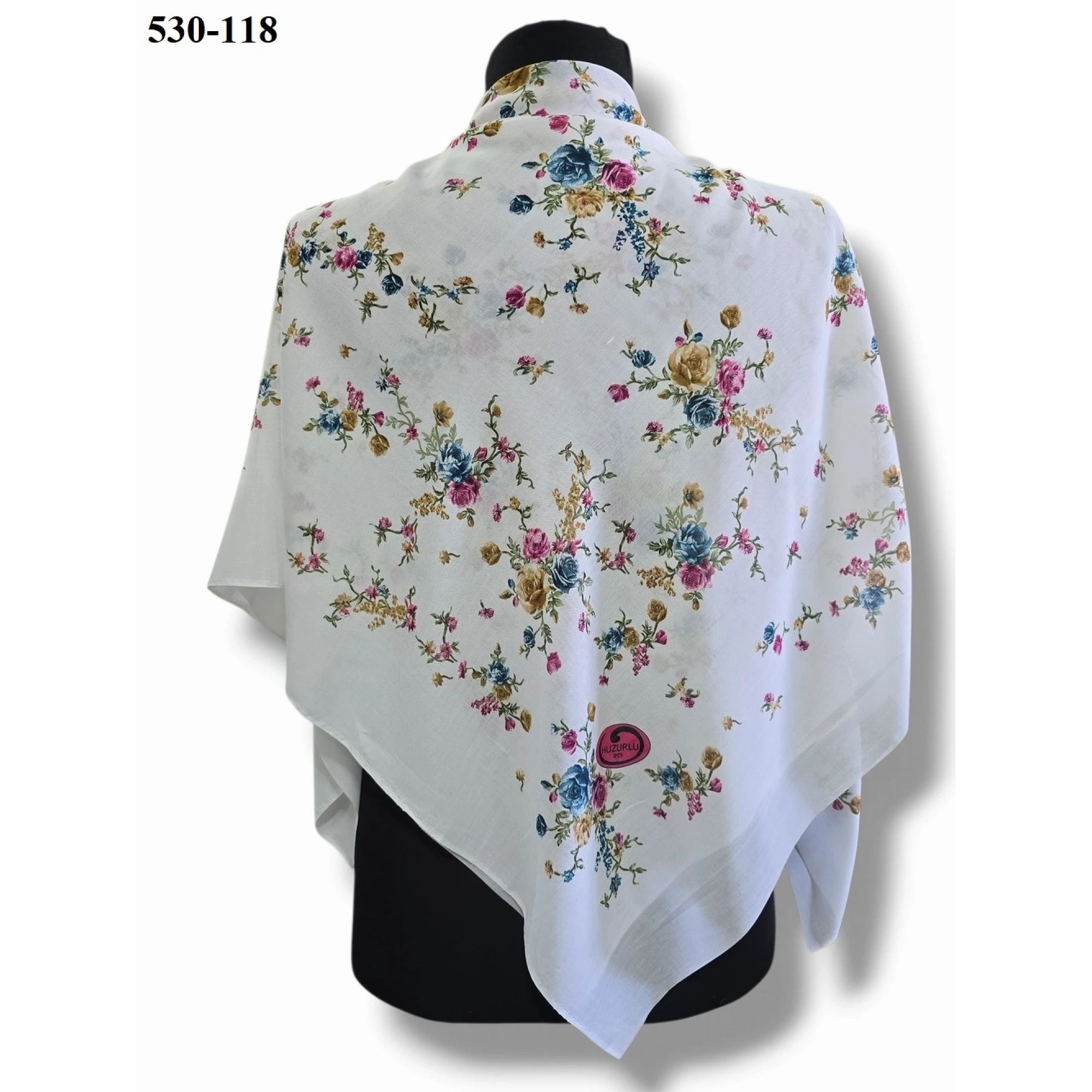 Huzurlu İpek Polyester Oyalık Yazma 530-118