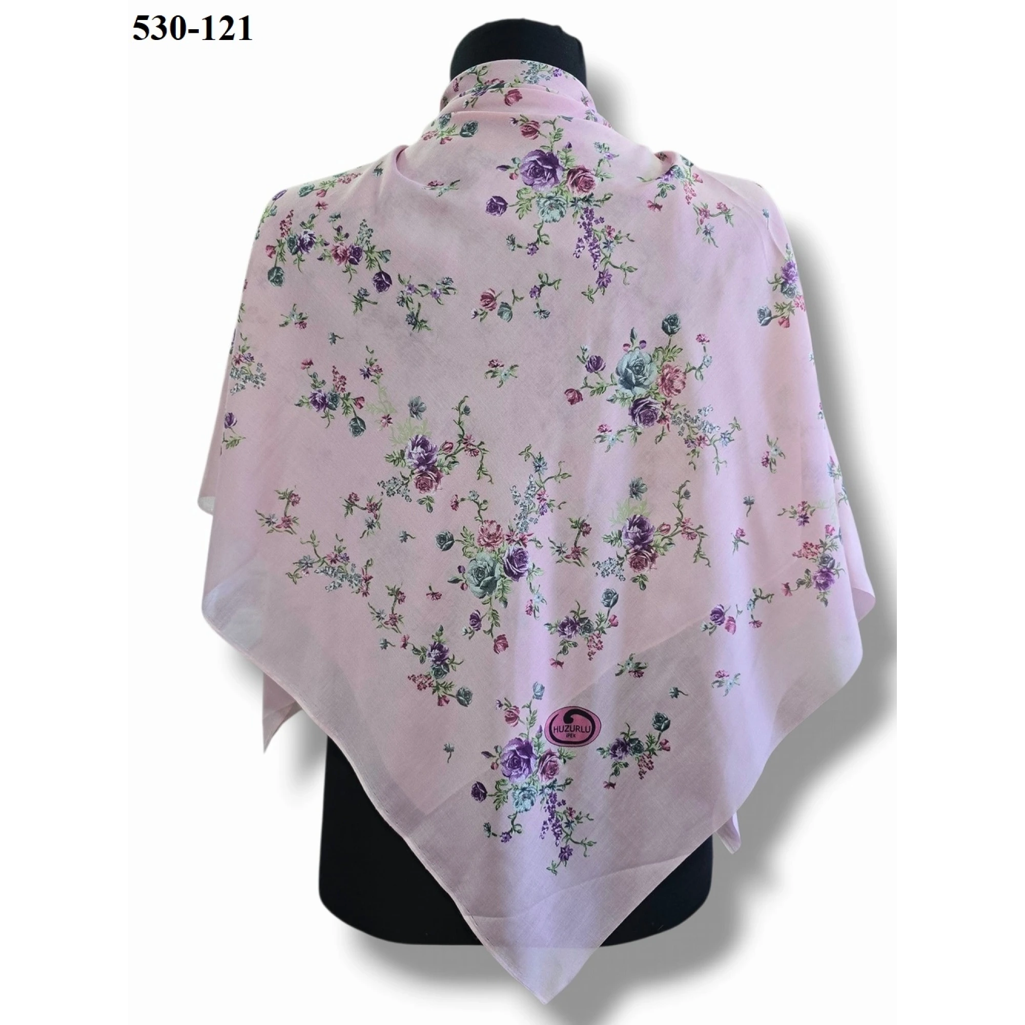 Huzurlu İpek Polyester Oyalık Yazma 530-121