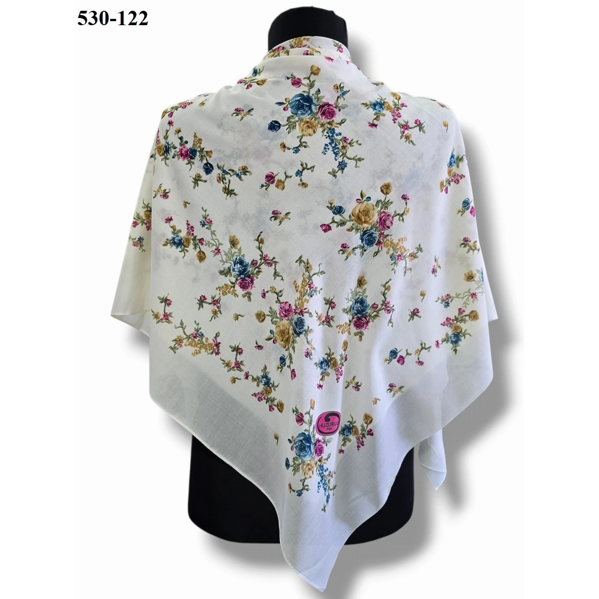 Huzurlu İpek Polyester Oyalık Yazma 530-122