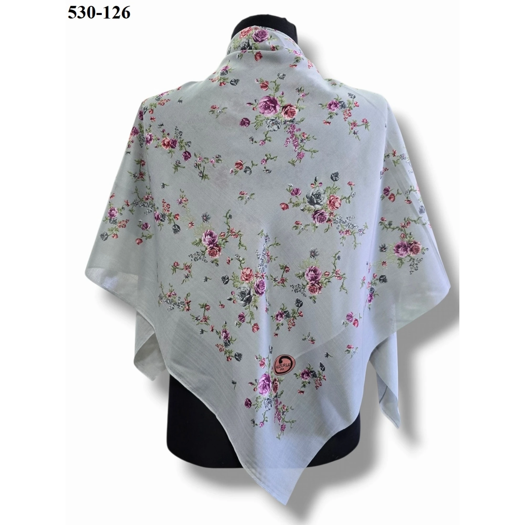 Huzurlu İpek Polyester Oyalık Yazma 530-126