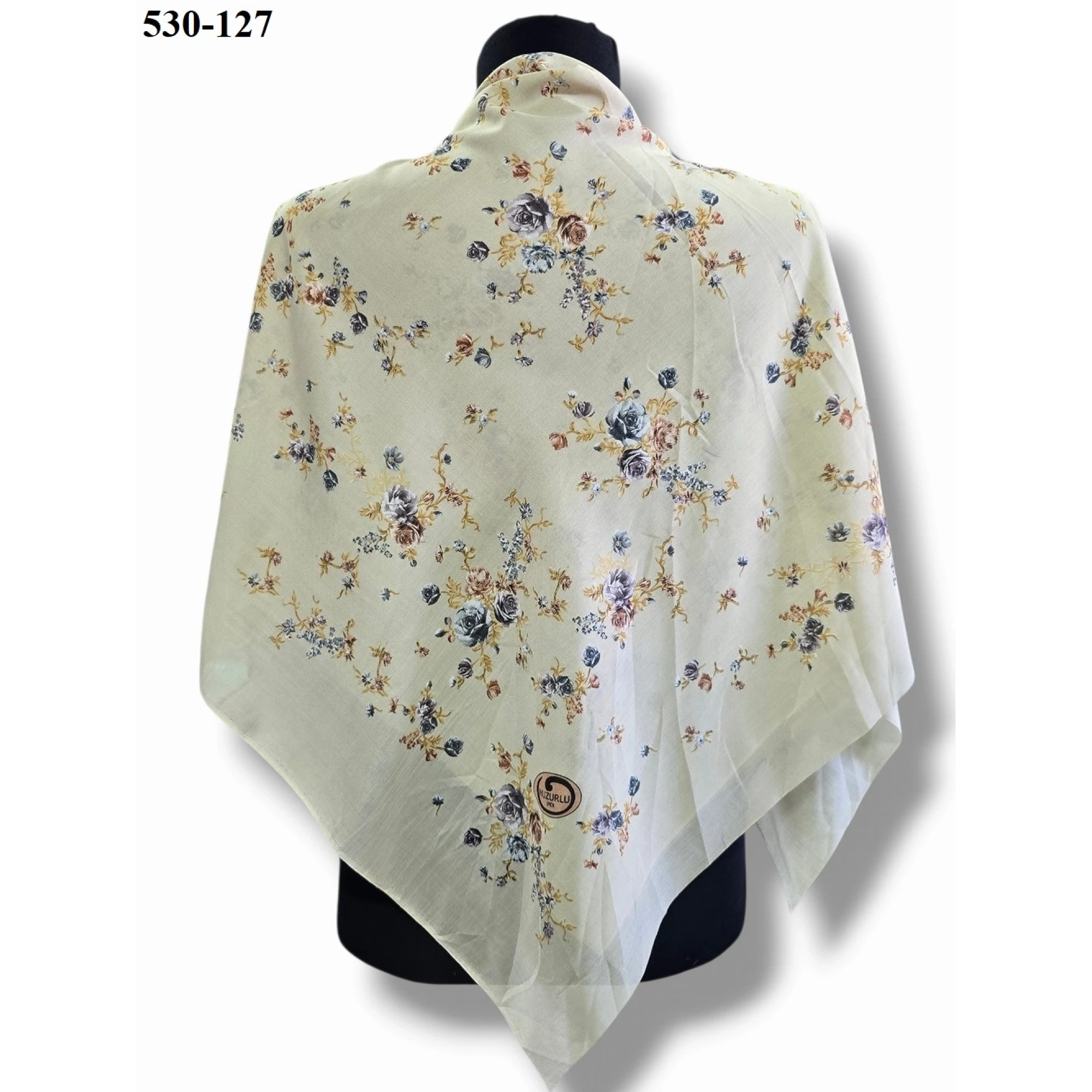 Huzurlu İpek Polyester Oyalık Yazma 530-127