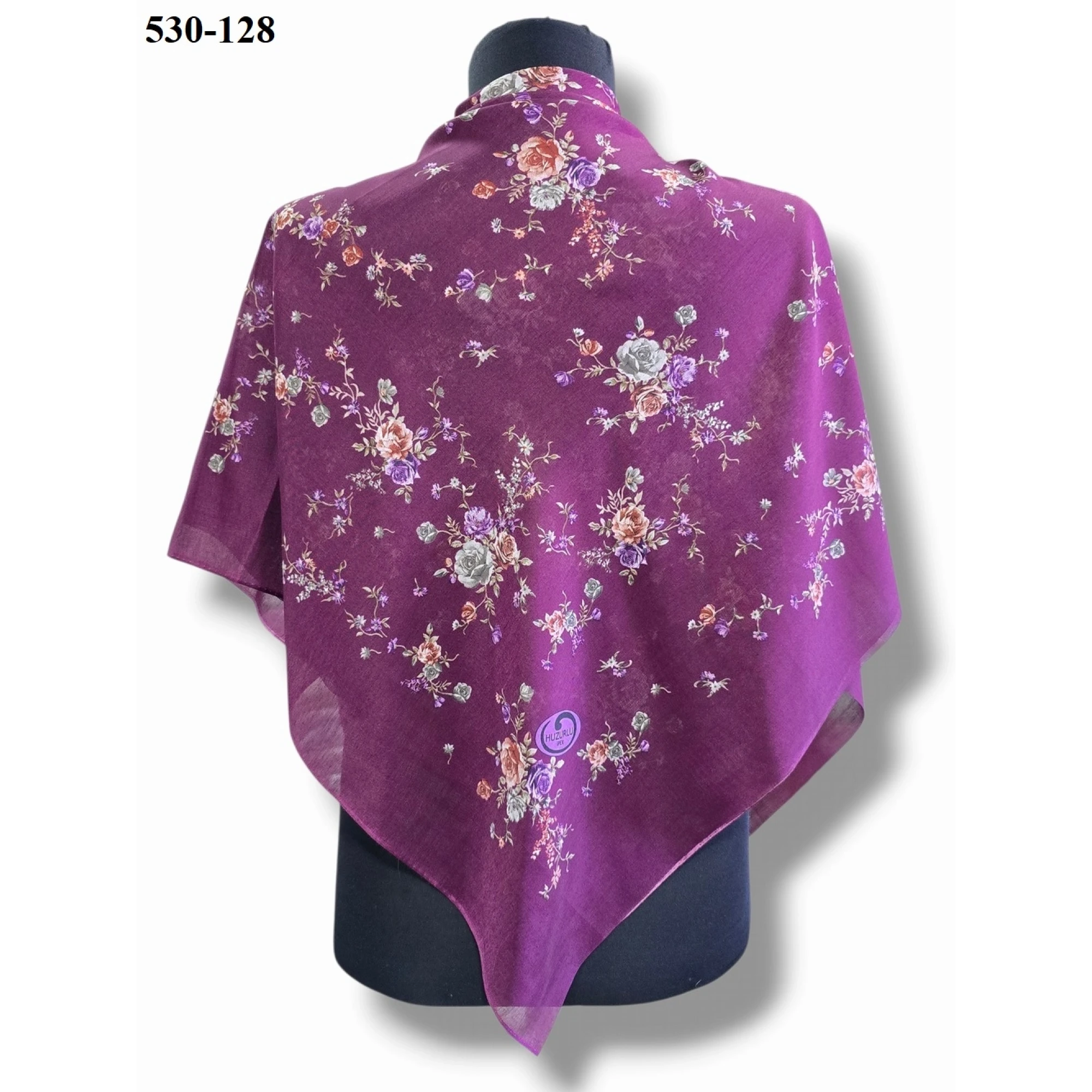 Huzurlu İpek Polyester Oyalık Yazma 530-128