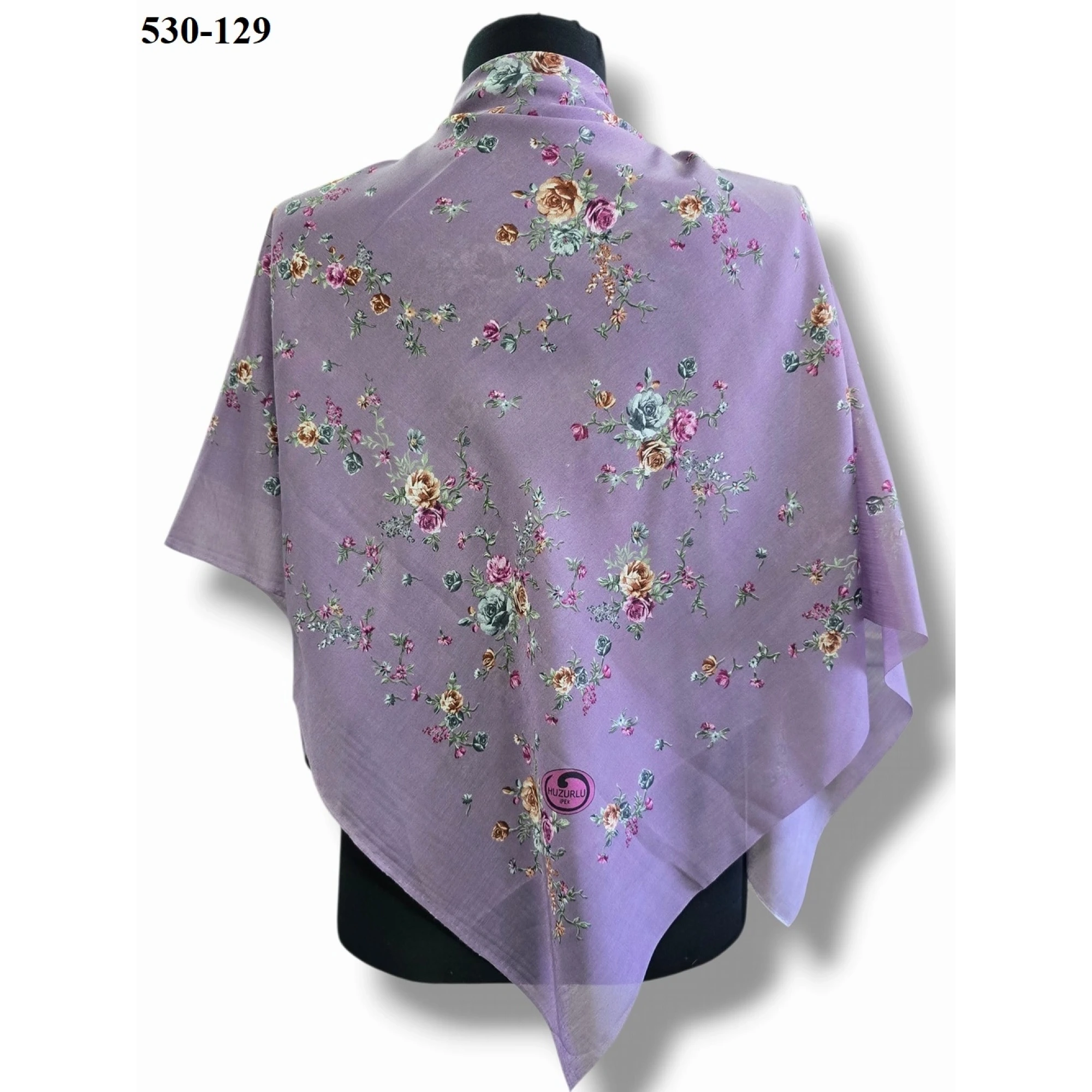 Huzurlu İpek Polyester Oyalık Yazma 530-129